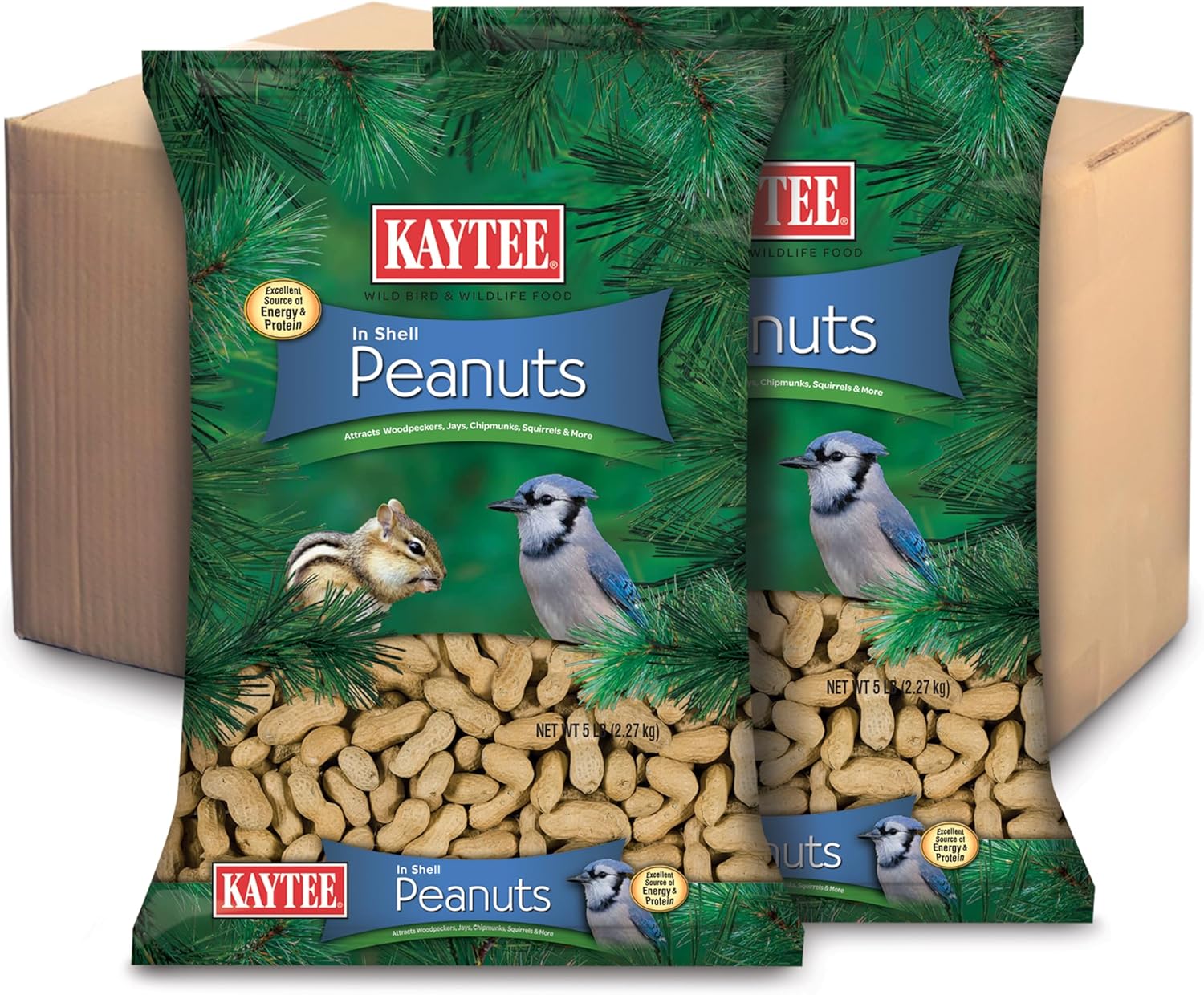 Kaytee Peanuts in Shell for Wild Birds, Two 5 Pound Bags