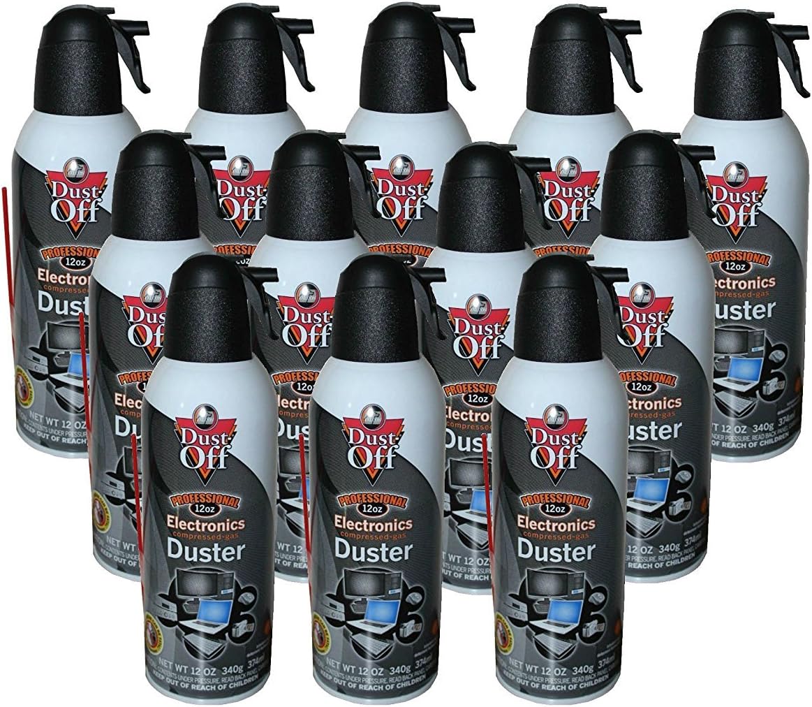 Falcon Dust-Off Professional Electronics Compressed Air Duster, 12 oz (12 Pack)