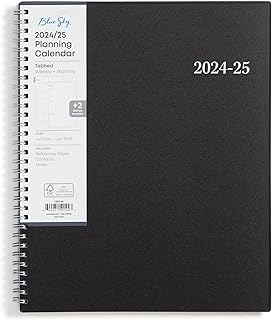 Blue Sky 2024-2025 Academic Year Weekly and Monthly Planner, 8.5" x 11", Flexible Cover, Wirebound, Enterprise (150144)