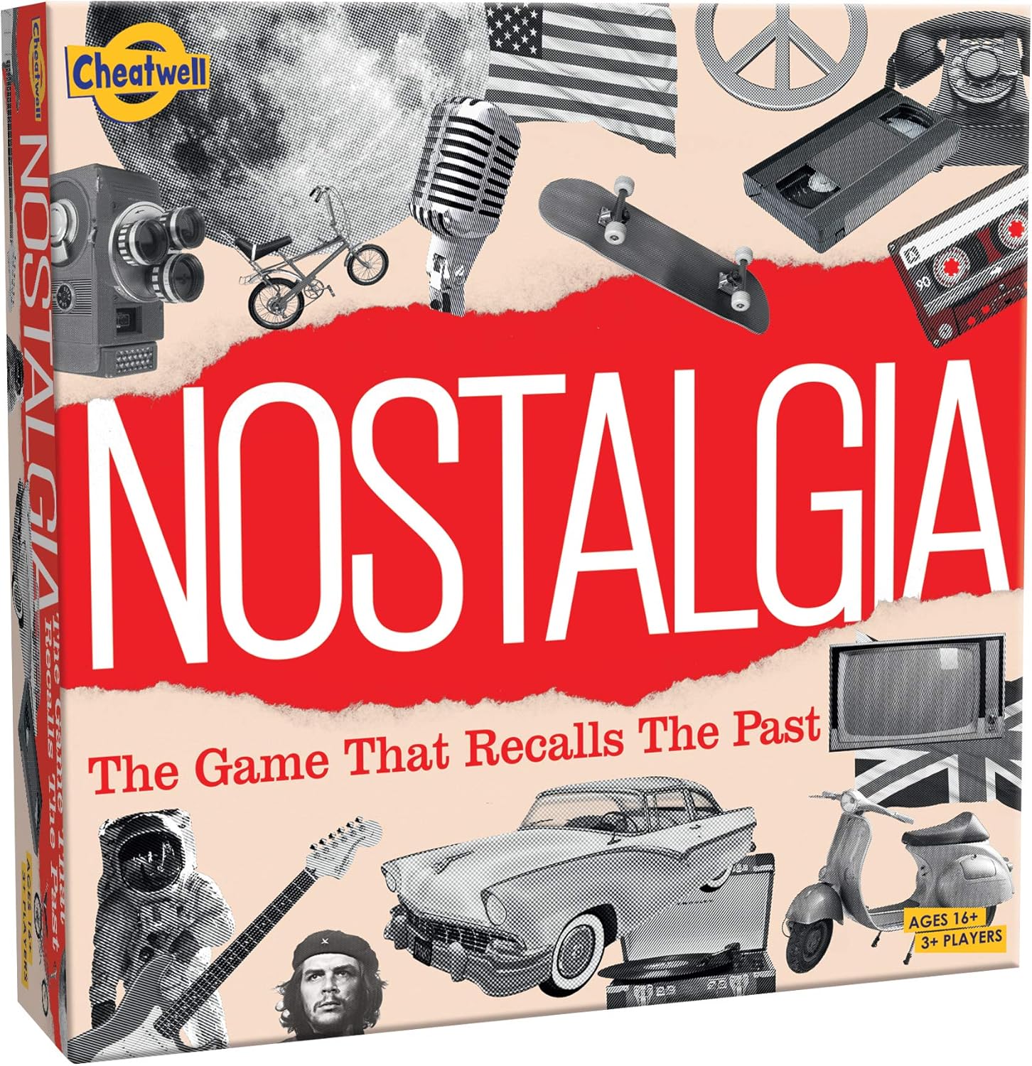 Cheatwell Games Nostalgia Board Game - British Quiz Game With Over 1000 Questions - Covers The 60s To The 90s - For Ages 16+, 3+ Players