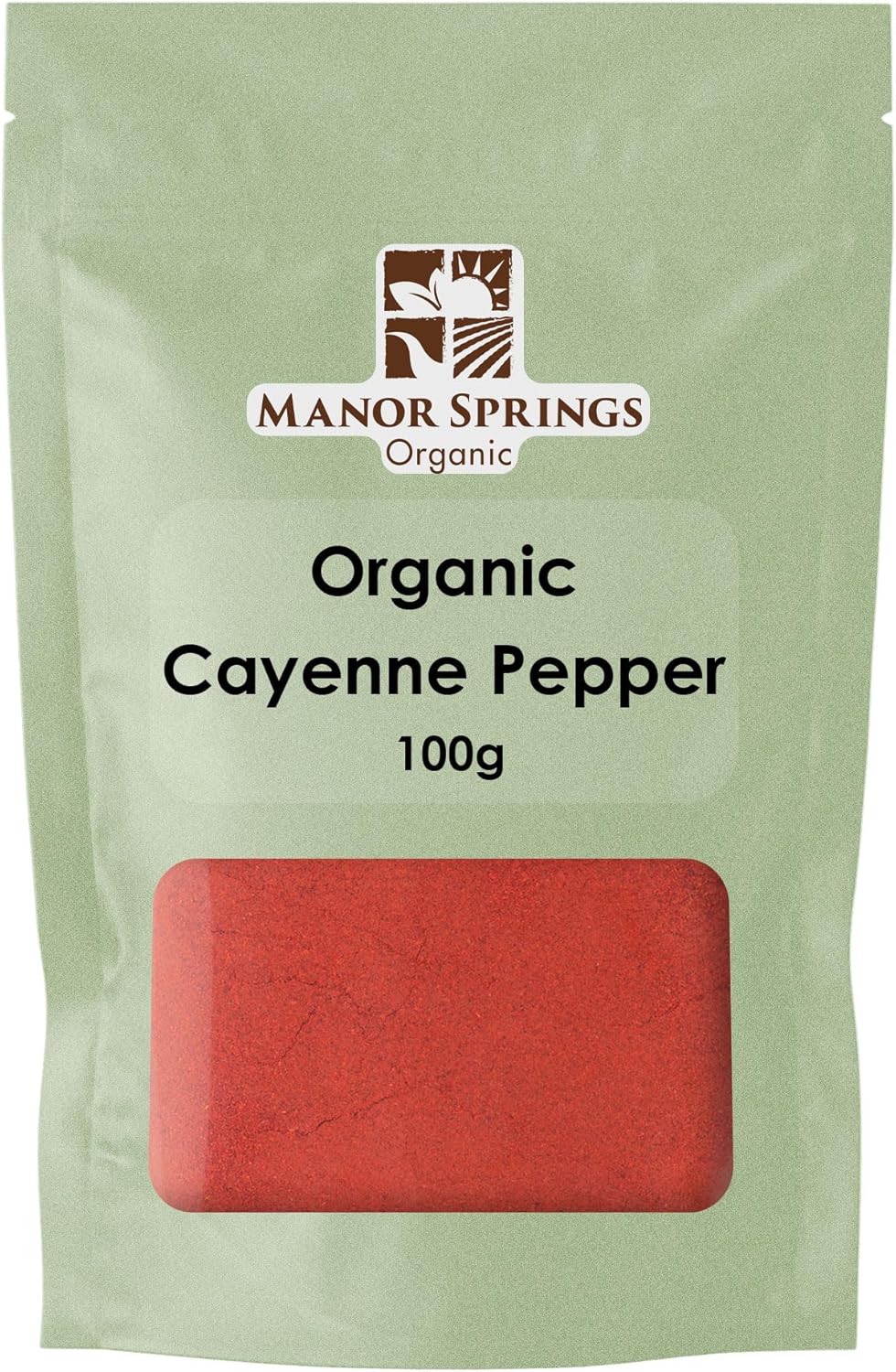 Organic Ground Cayenne Pepper 100g by Manor Springs Organic