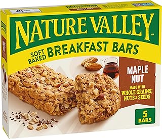 Nature Valley Soft Baked Breakfast Bars, Maple Nut, Morning Snacks, 5 Count, 8.85 oz