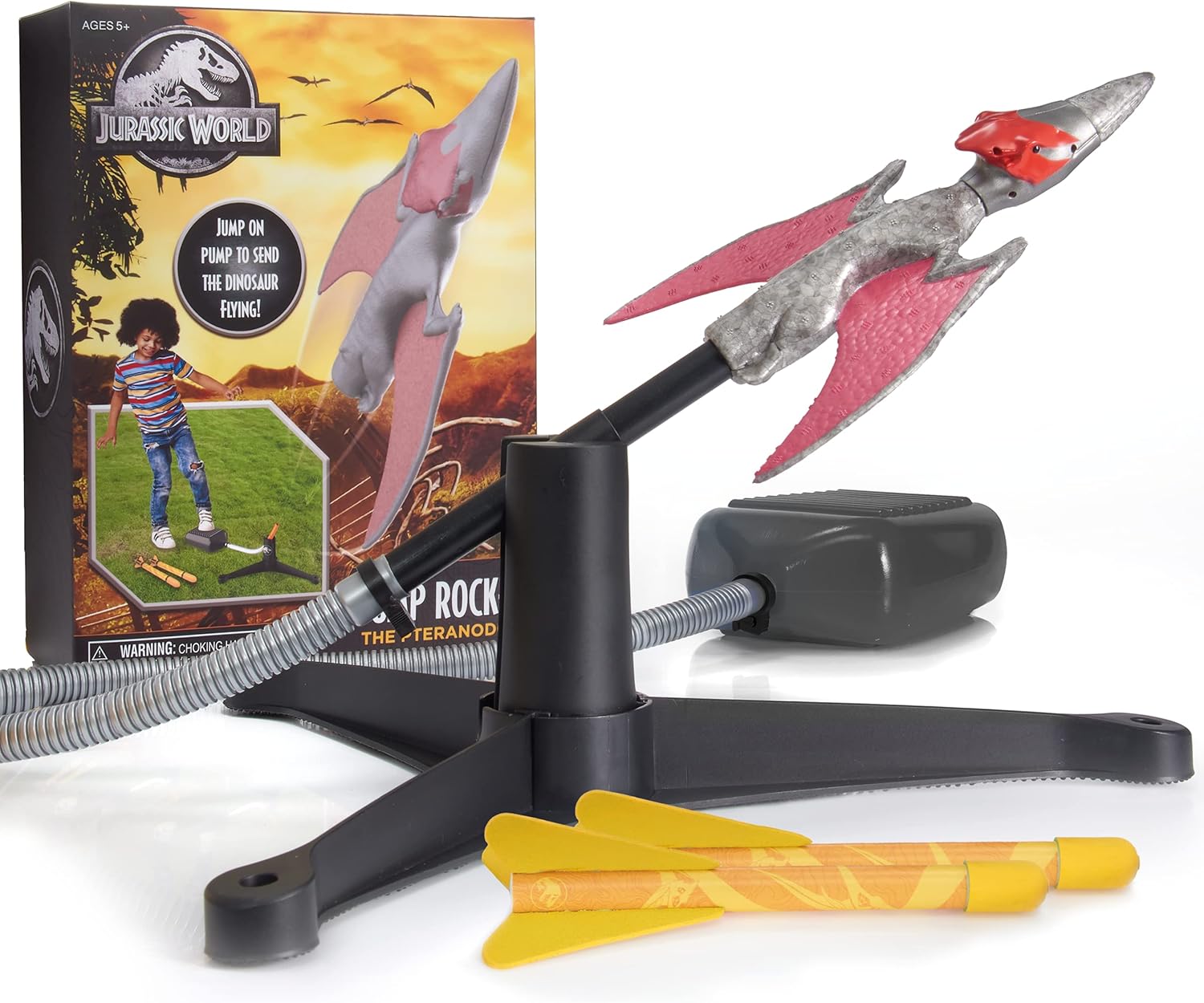 Wow! PODS Stuff Jurassic World - Pteranodon Jump Rocket Launcher | Outdoor Garden Toy for Kids | Official Fallen Kingdom Merchandise, Gifts and Toys for Boys and Girls, Aged 5+