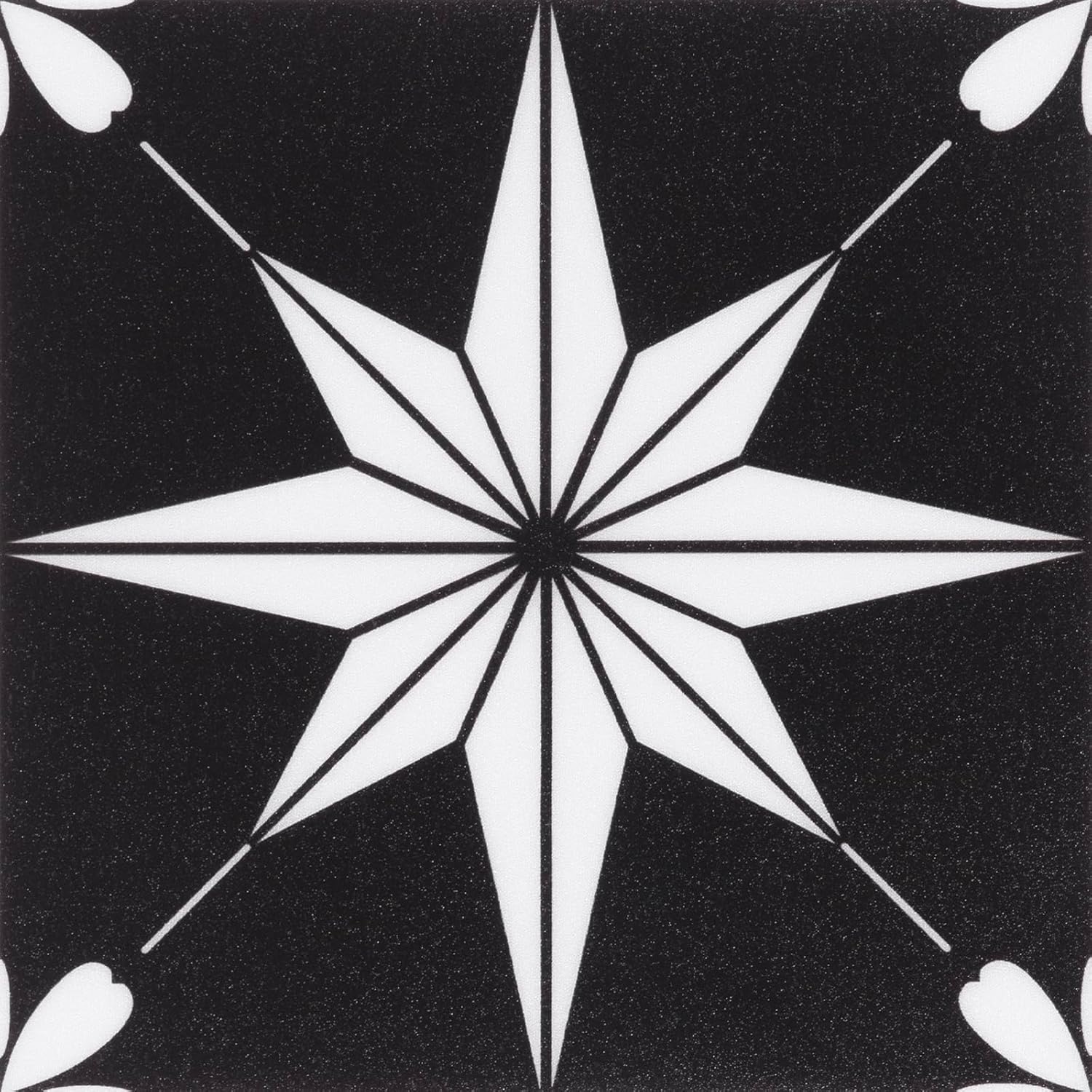 Floor Tiles Self Adhesive, Peel and Stick Floor Tiles, Vinyl Flooring for Kitchen Bathroom Living Room Waterproof Black White 20X20cm 20pcs