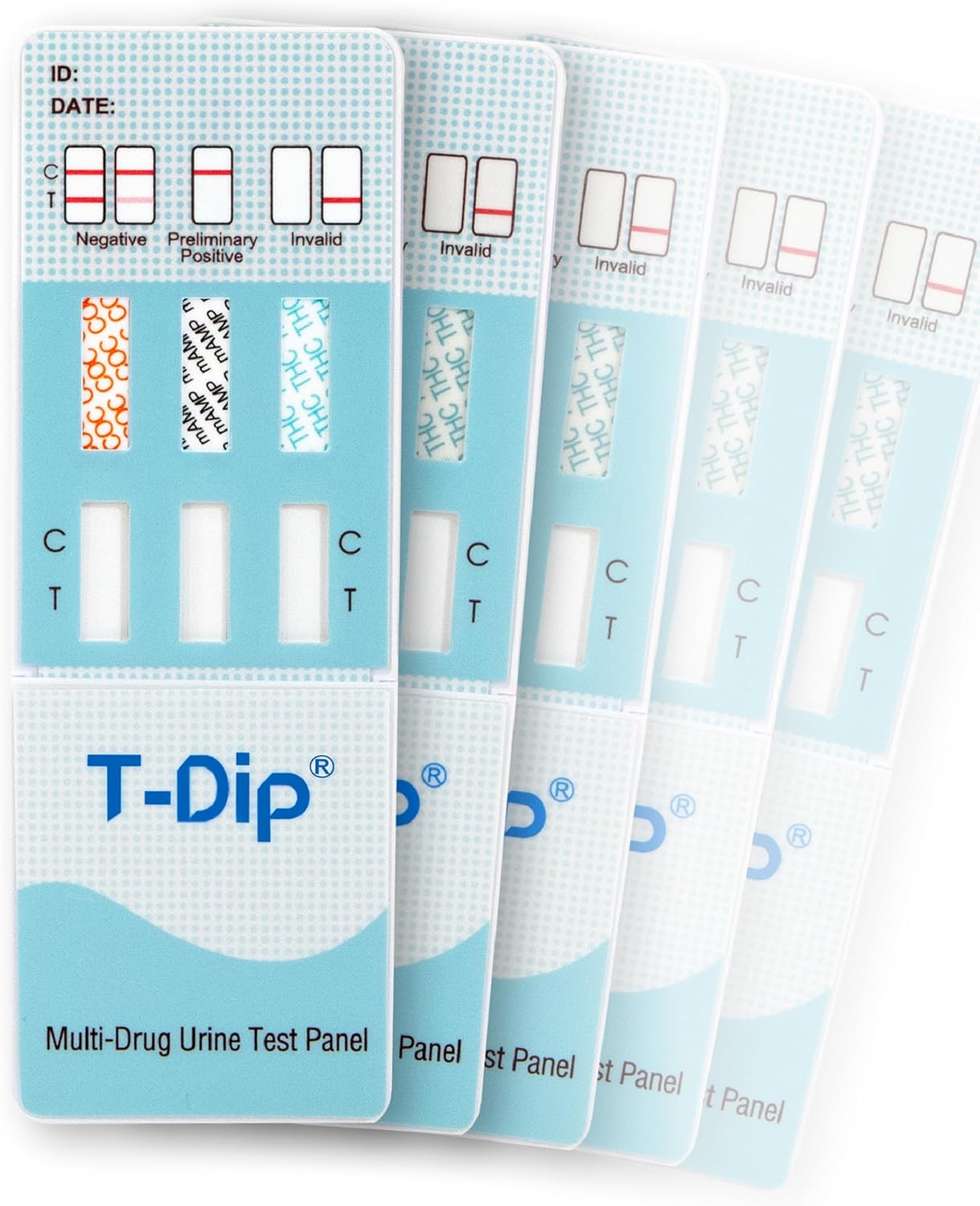 Prime Screen Multi-Panel Urine Test -Drug Testing Kit for (THC(Marijuana), MET/mAMP, COC)-WDOA-234-[5 Pack]