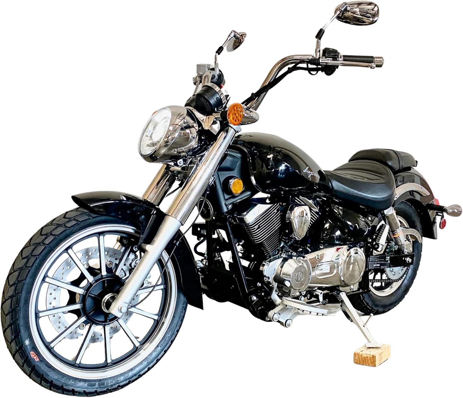 Lifan Lycan 250, V-Twin Chopper, 250cc EFI 5-Speed Manual Transmission, Dual Chrome Exhaust, LED Headlights, Digital-Analog Display, Classic Cruiser Design, Street Legal Motorcycle, 2YR WRNTY
