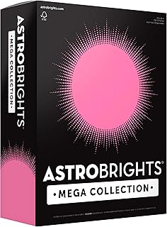 Astrobrights Mega Collection, Colored Paper, Neon Pink, 625 Sheets, 24 lb/89 gsm, 8.5" x 11 - MORE SHEETS! (91673)
