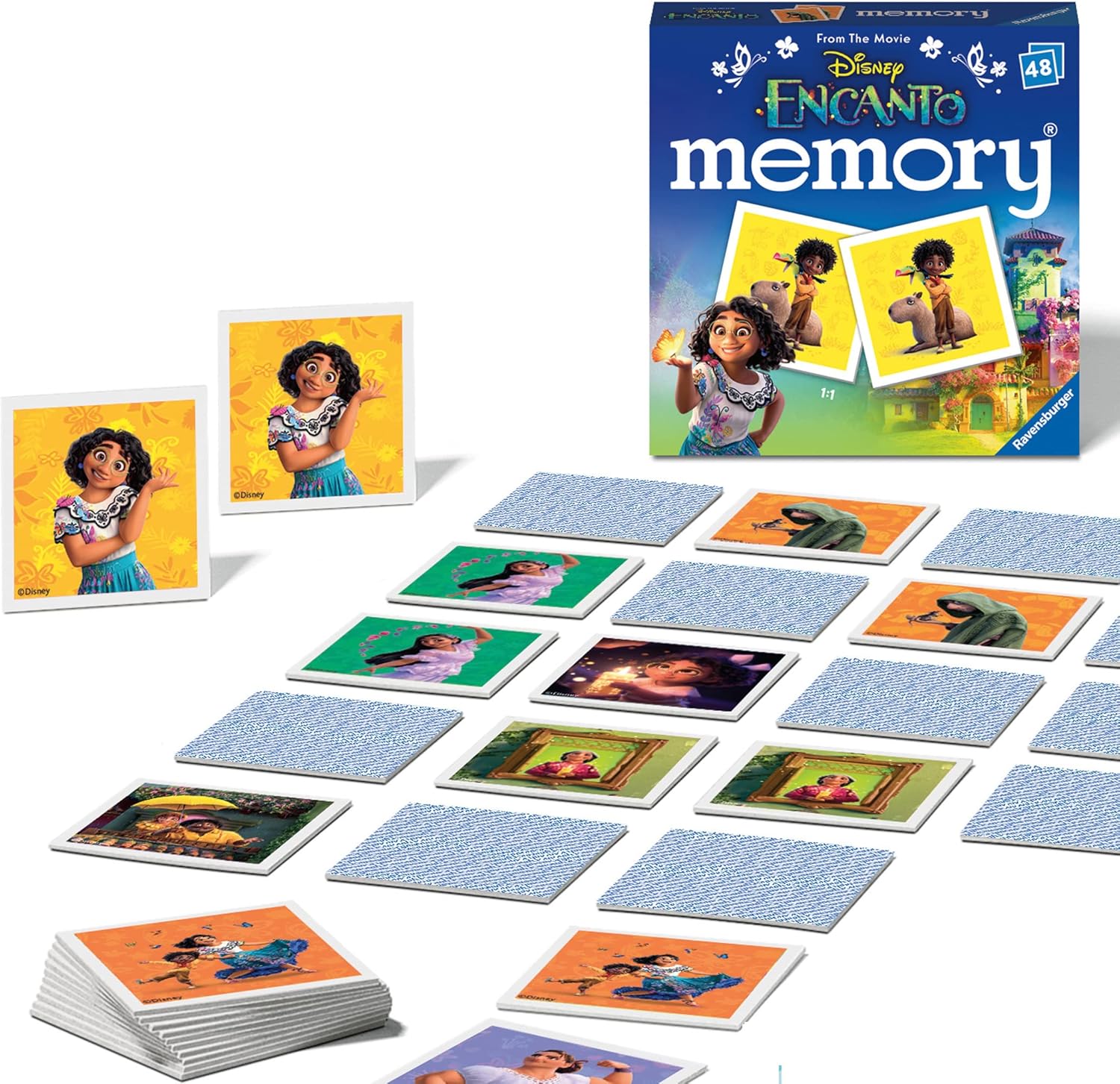 Ravensburger Disney Encanto Toys - Educational Mini Memory Game for Kids Age 3 Years Up - Matching Picture Snap Pairs