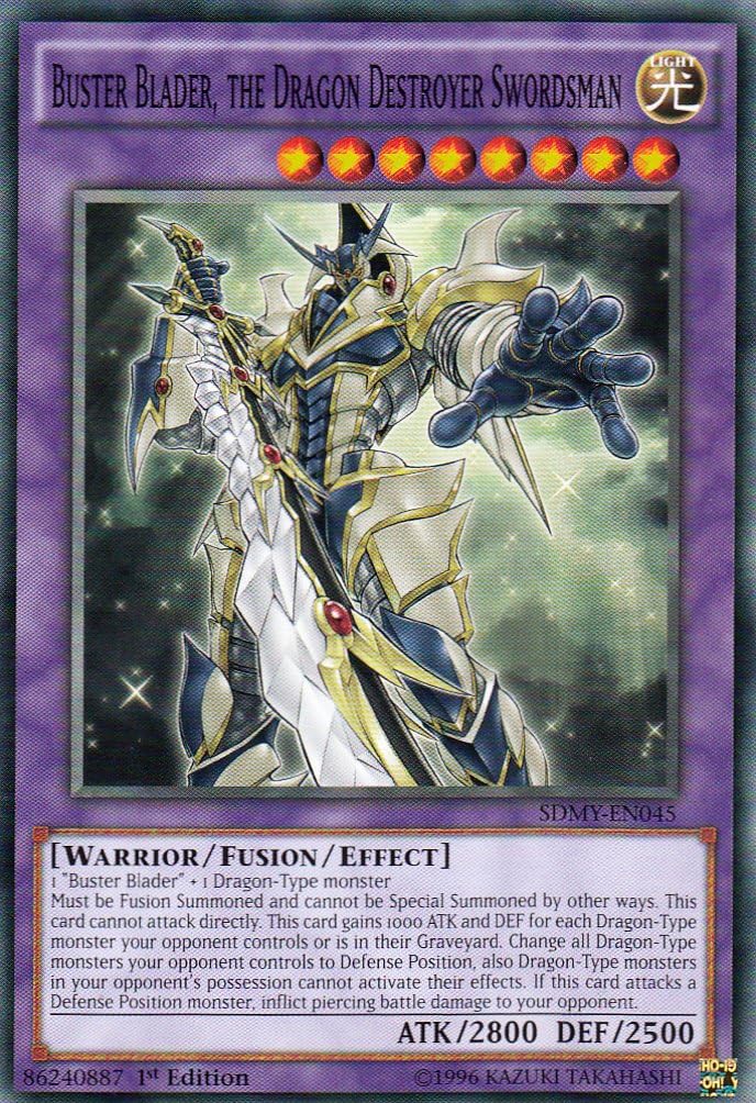 YuGiOh - SDMY-EN045 1st Ed Buster Blader, the Dragon Destroyer Swordsman common card