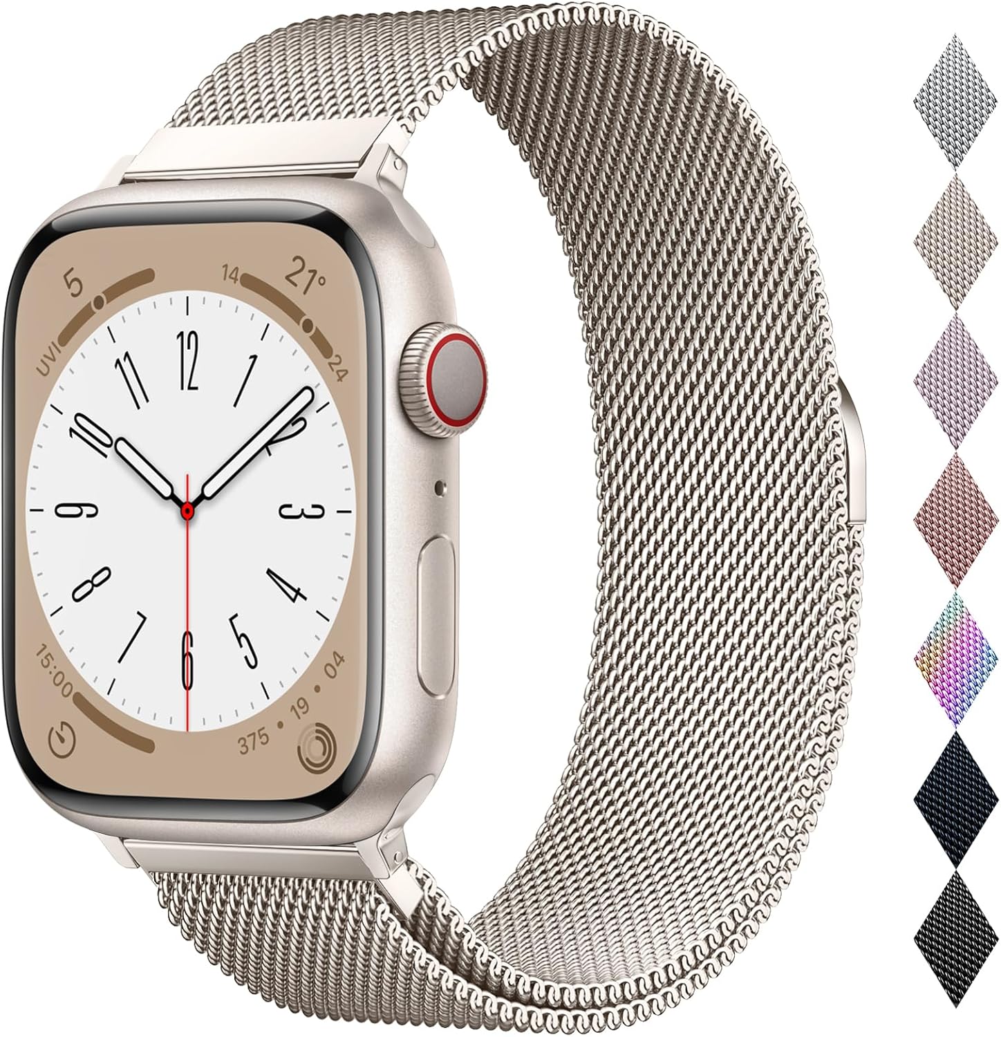 Original Stainless Steel Milanese Loop Compatible with Apple Watch Band 38mm 40mm 41mm 42mm 44mm 45mm 46mm 49mm, Magnetic Clasp Band for iWatch Series 10, 9,SE, 8 7 6 5 4 3 2 1,Ultra, Women & Men