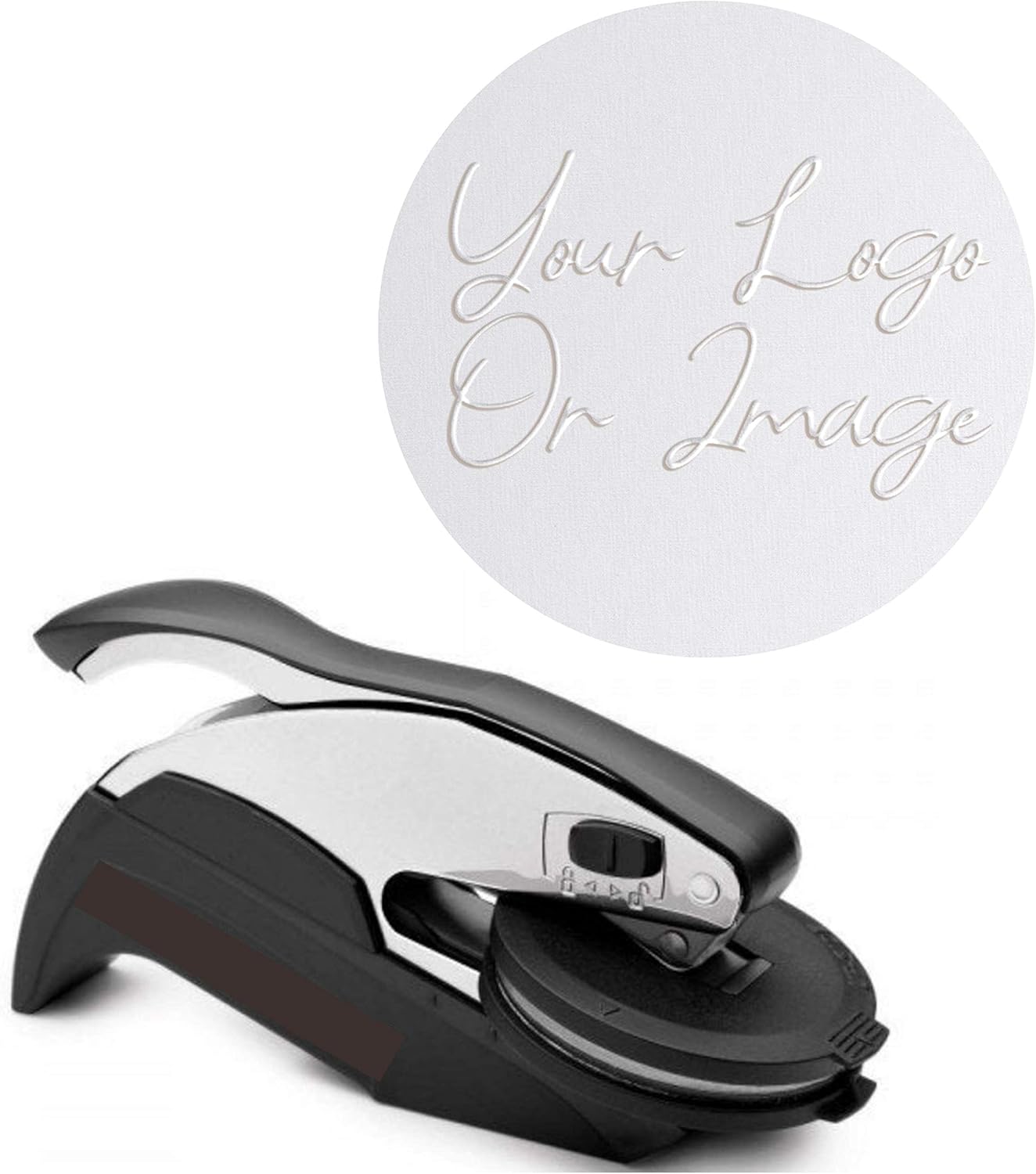 Custom Logo Embosser Seal Stamp Your Own Design Personalized Rectangle or Round 2X 1 or 1 x 5/8" or 2 inch (2" Round)