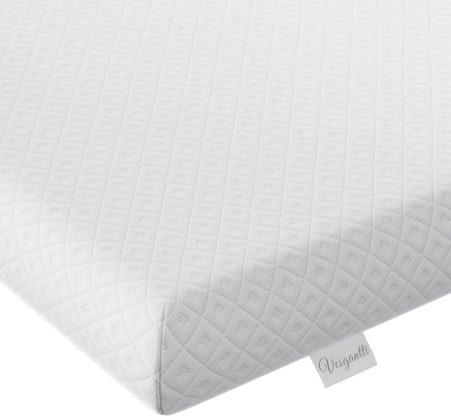 Vesgantti 4 Inch Memory Foam Mattress Topper Single, Gel & Bamboo Charcoal Infused Bed Topper for Cooling Sleep & Pressure Relieving, with Washable Cover-90 x 190 x 10CM