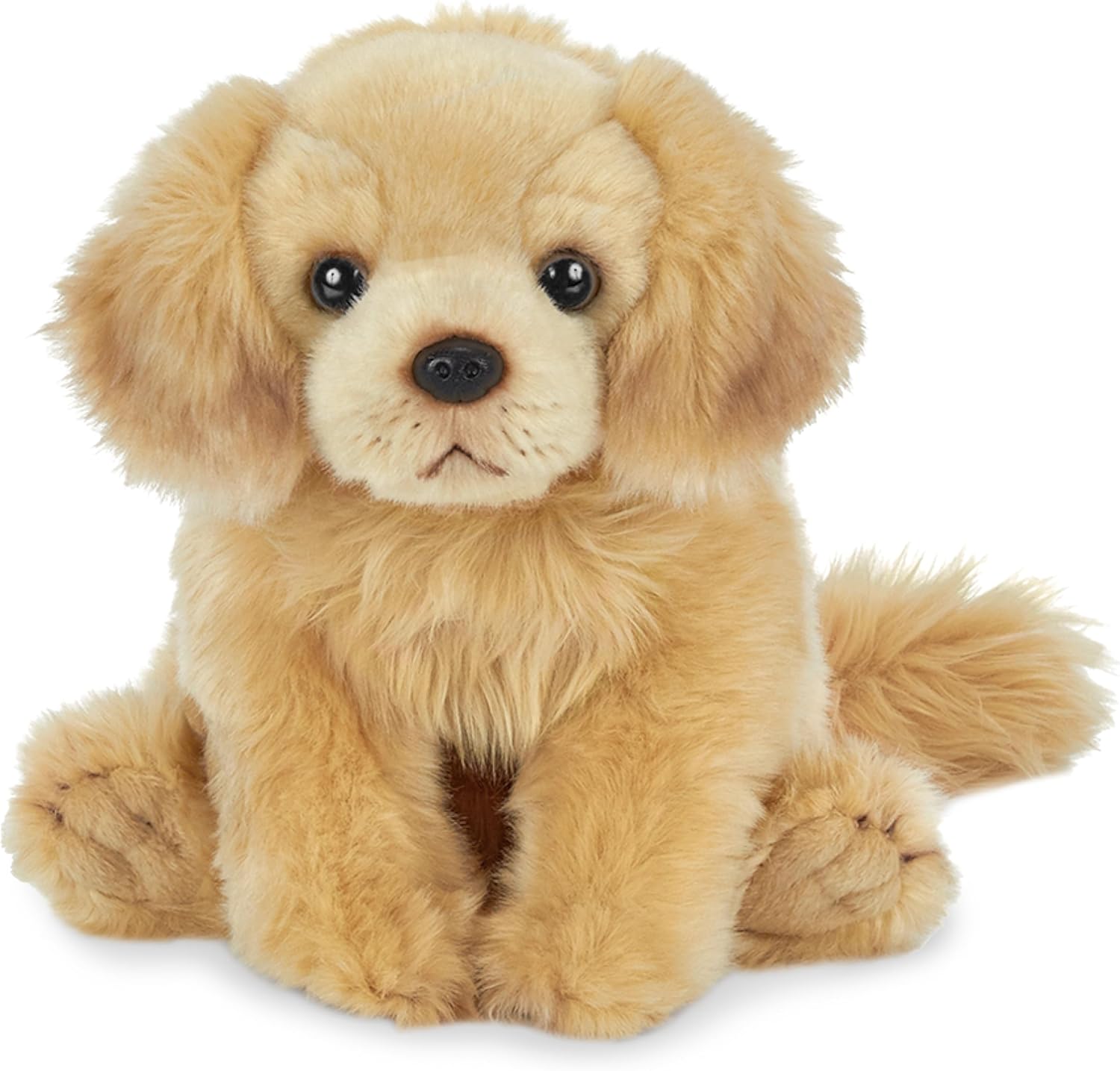 Bearington Collection Golden Retriever Stuffed Animal Plush Puppy - 13-Inch Soft Faux-Fur - Cuddly & Lifelike Dog Toy for Kids