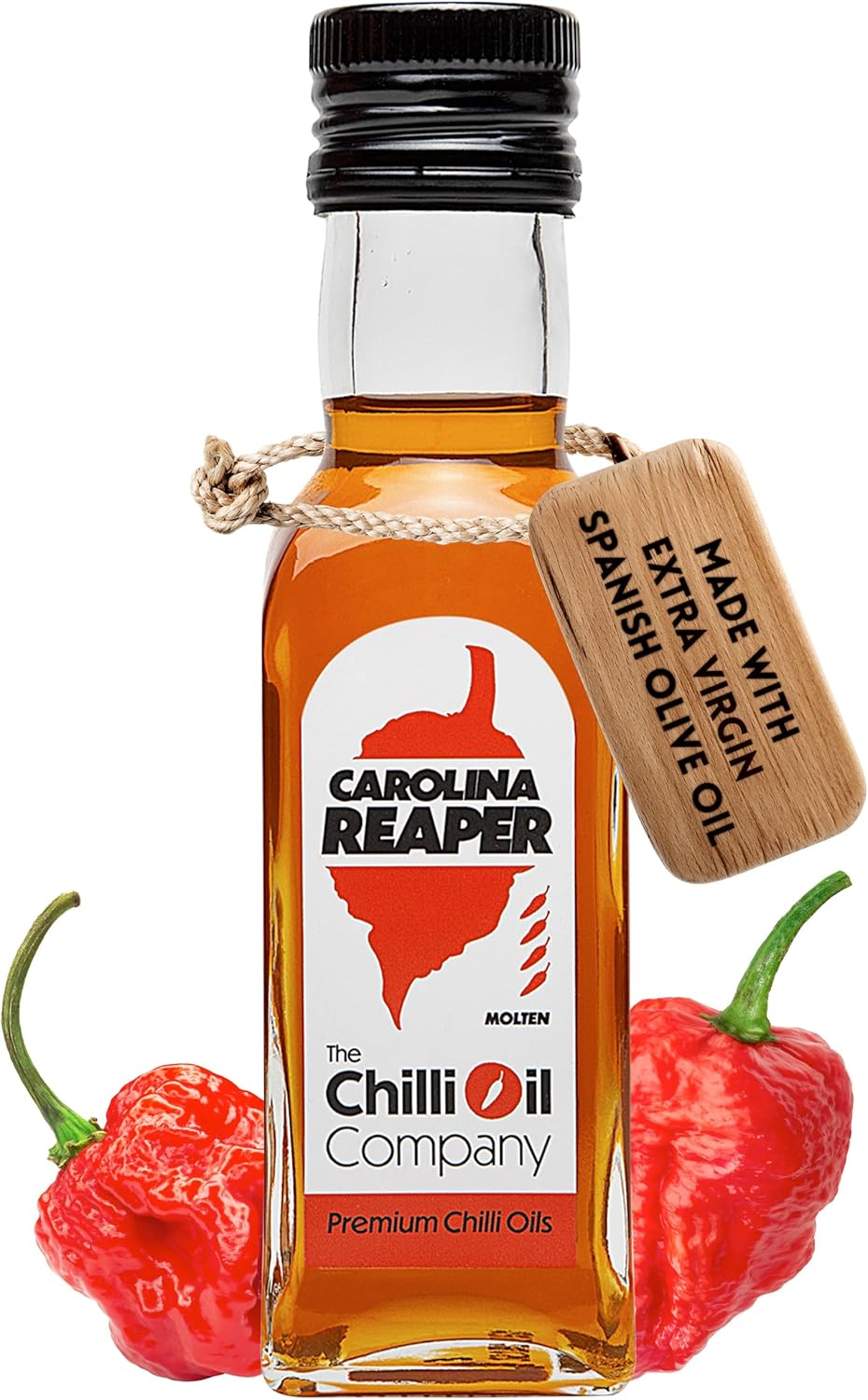 Carolina Reaper Chilli, 125ml - Extra Hot Sauce with Spanish Extra Virgin Olive Oil - No Additive Spicy Seasoning for Cooking by The Chilli Oil Company