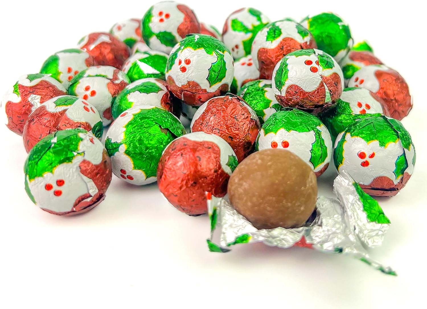 30 Milk Chocolate Novelty Christmas Pudding Christmas Themed Sweets By The Sweet Treat Gifting Co.