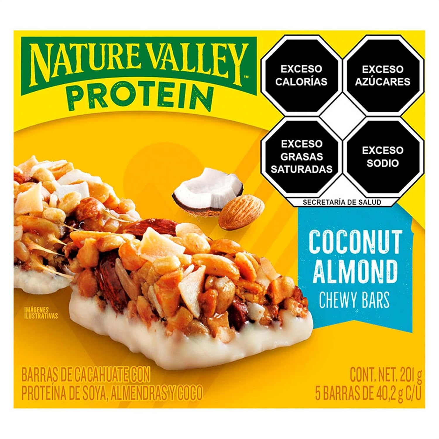 Nature Valley Chewy Granola Bar, Protein, Coconut Almond, 5 Bars, 7.1 OZ