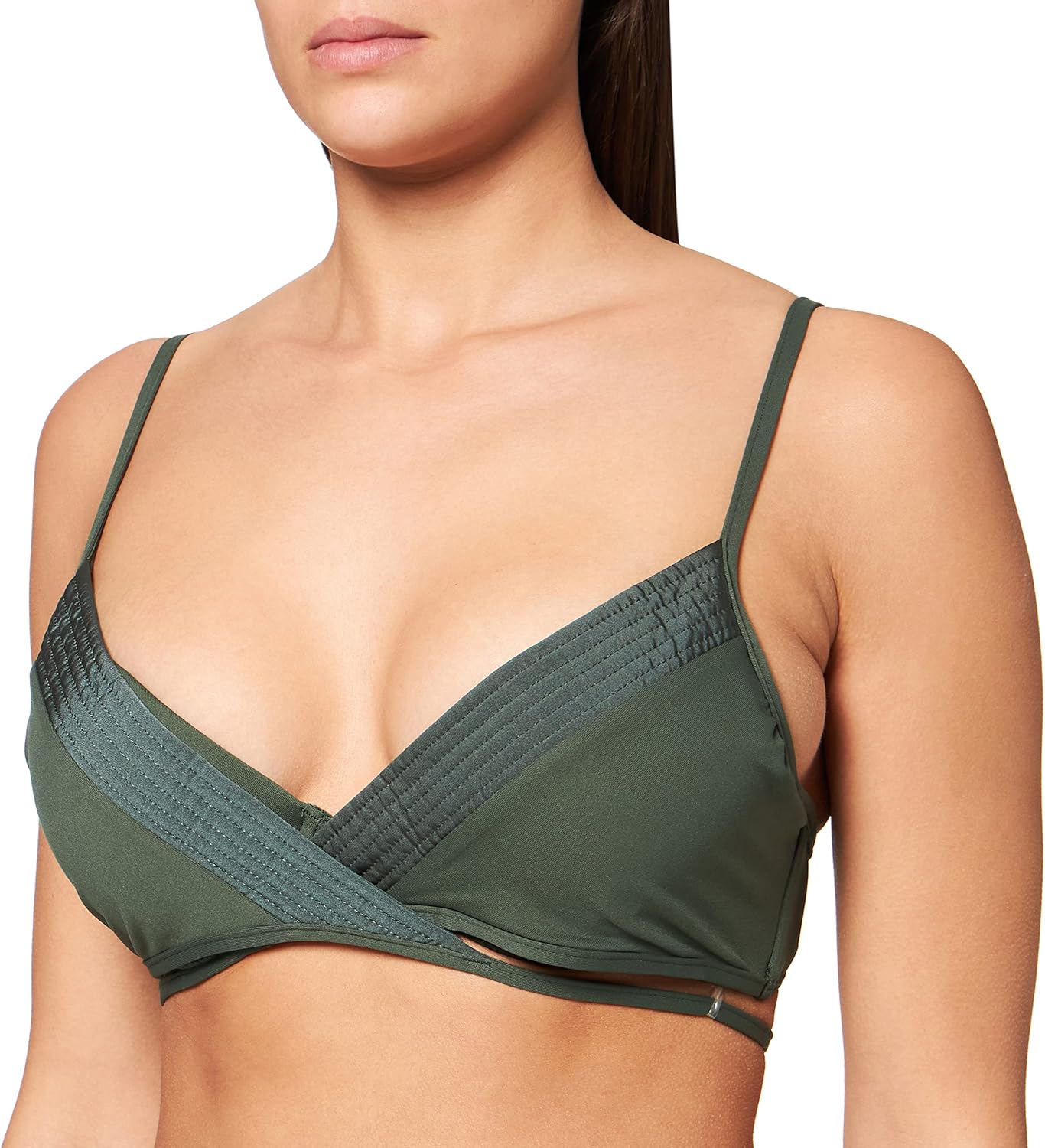 Seafolly Women's Quilted Wrap Front Booster Bikini Top