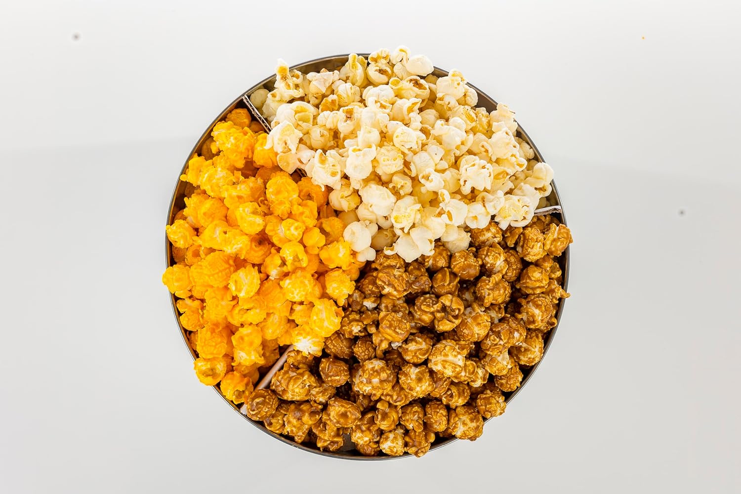 2 Gallon Popcorn Tin Gift - 3 Kinds (Cheese/Caramel/Salt & Butter) Gourmet Popcorn Gift Tin - Popcorn Gift Set