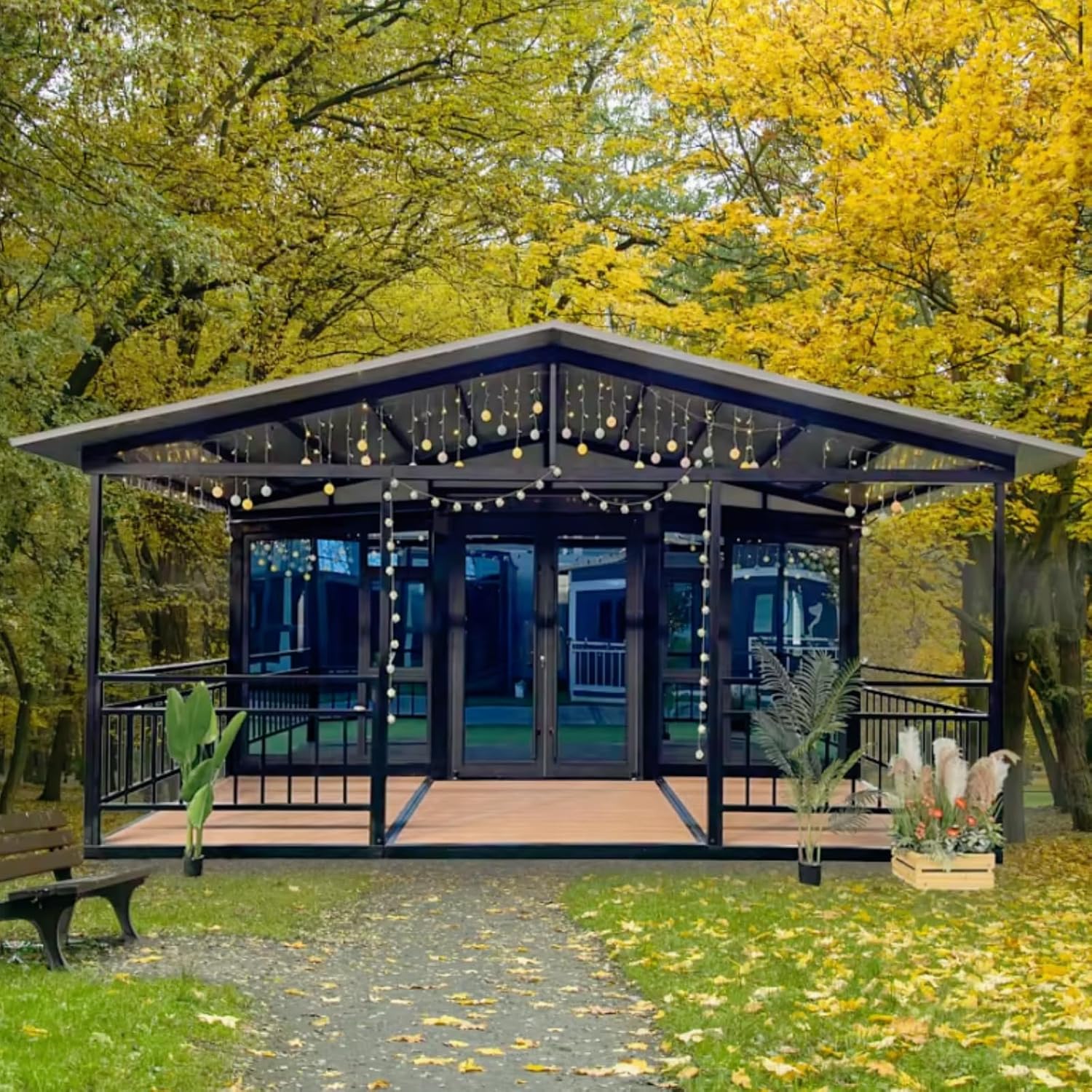 Modern Prefab Tiny Home Kit – 2-Bedroom Modular House | Portable & Sustainable Living Solution | Affordable Compact Home with Kitchen & Bathroom