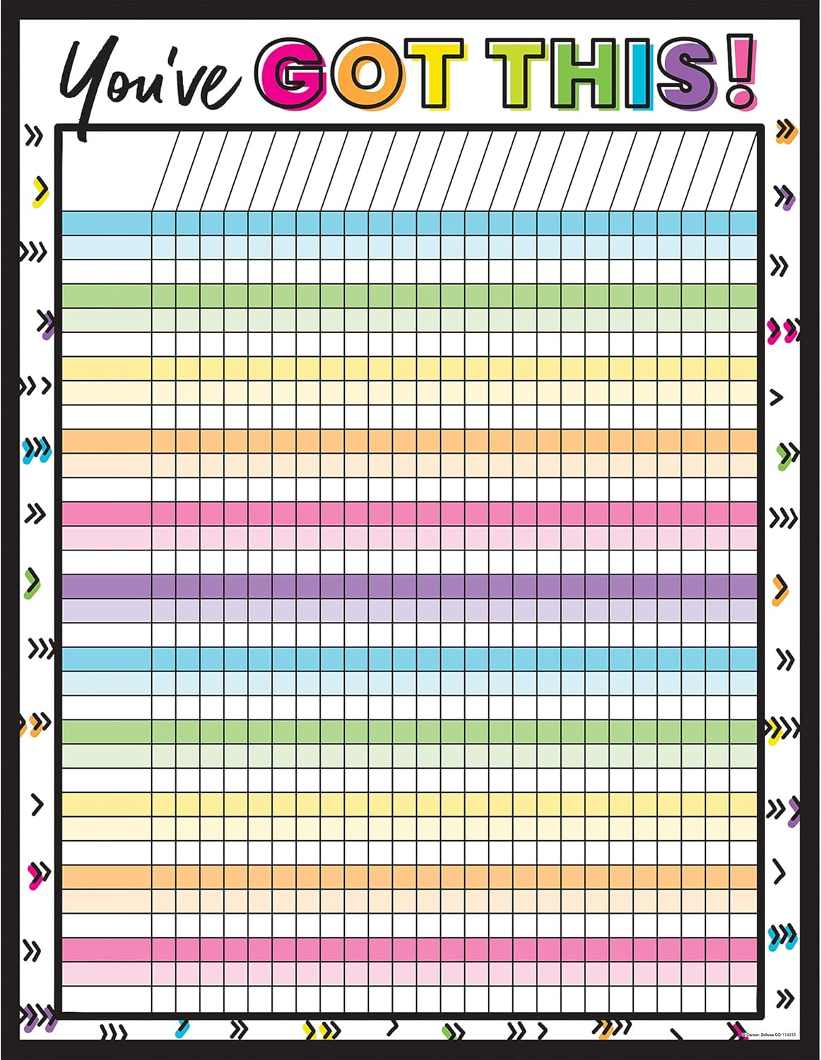 Carson Dellosa Kind Vibes Incentive Chart, 17" x 22" Motivational Poster for Tracking Homework, Potty Training, Behavior Management and More Rewards for Kids, Circle Time, Homeschool, School Supplies