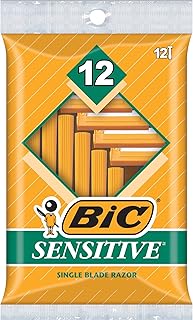 BIC Single Blade Razor, Sensitive, 12 ct