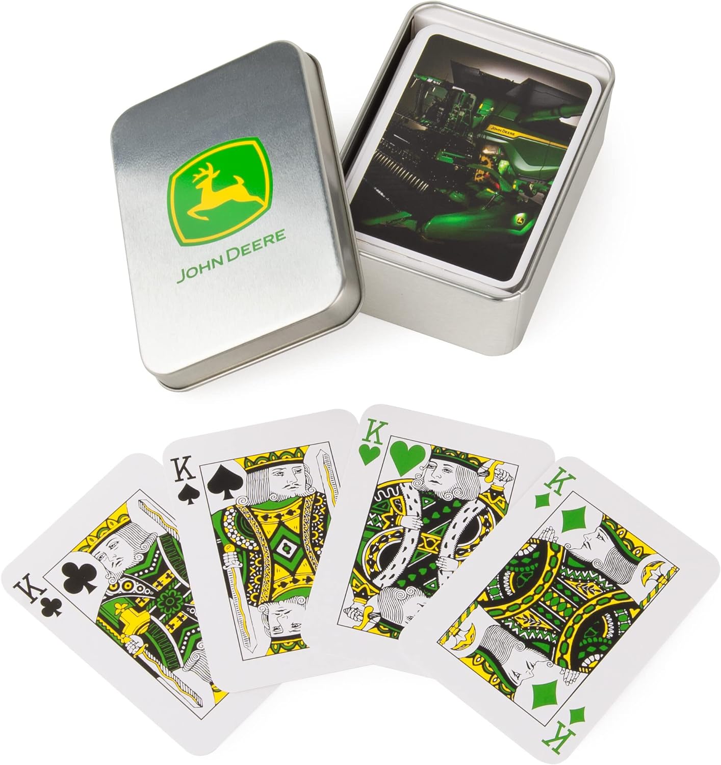 John Deere Playing Cards and Collector's Tin - Collectible Deck of Cards for Family Games - Decks of Cards for Display or Family Game Night - John Deere Gifts and Collectibles - Ages 6 Years and Up