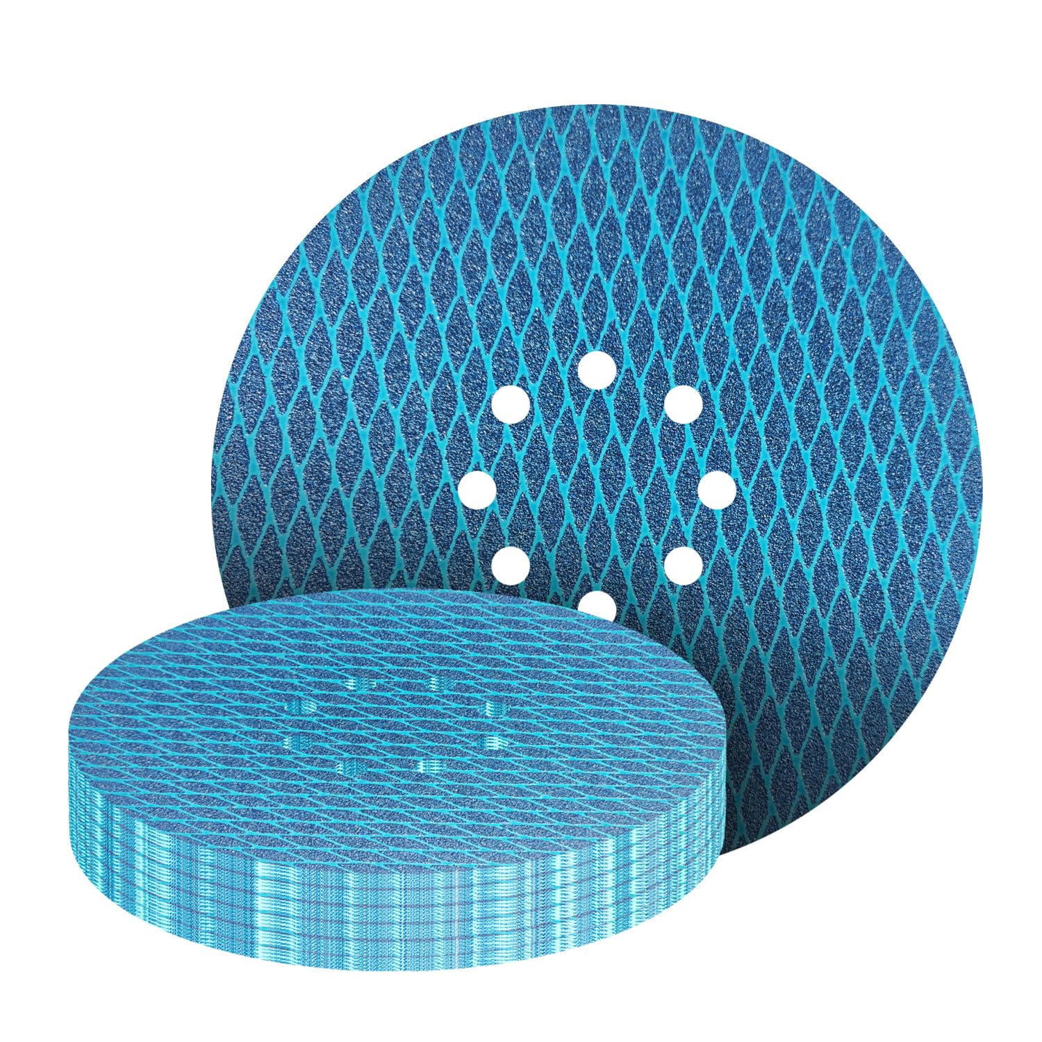 25 Pcs 225mm 8 Hole Sanding Disc, Hook and Loop Sander for Drywall Walls, 9 Inch Manual Electric Disc Sander, Reduced Clogging, Grits 40/60/80/120/240