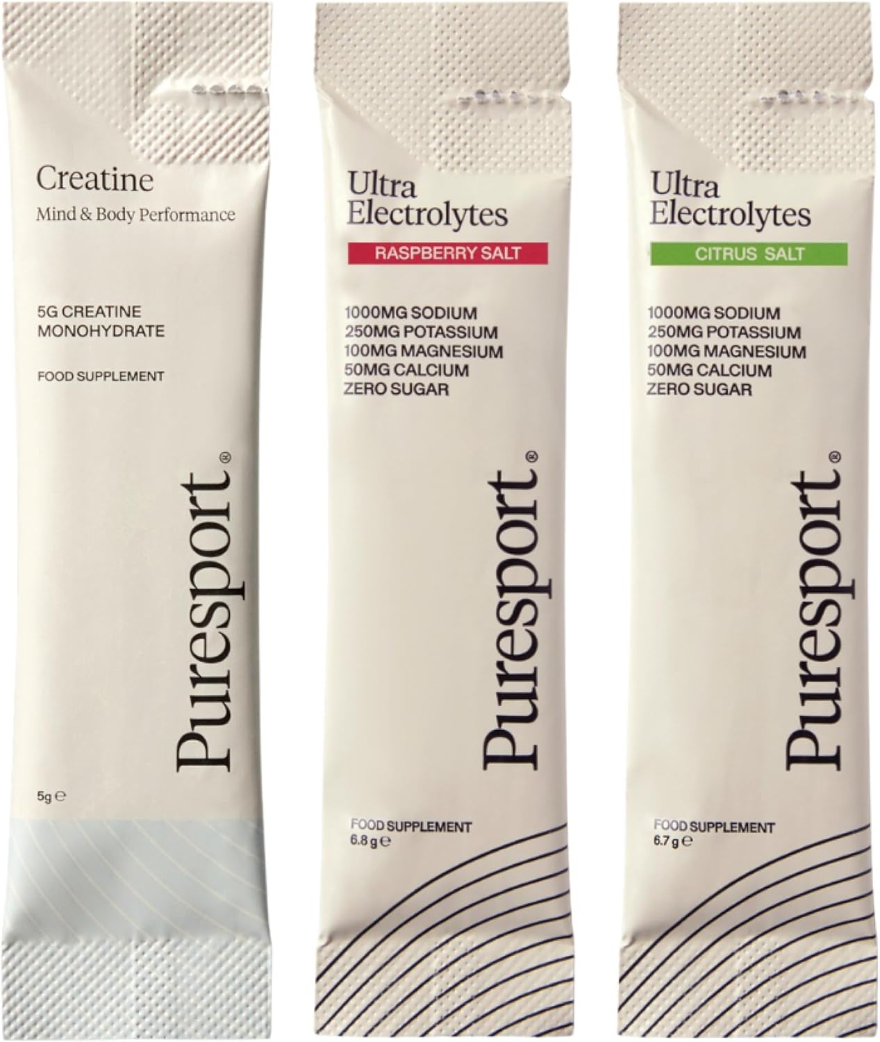 Puresport Peak Performance Bundle | 1 x Ultra Electrolytes Discovery Pack (30 Pack) & 1 x Creatine Monohydrate (30 Pack) | Optimises Hydration | Enhances Energy Production | Supports Muscle Function