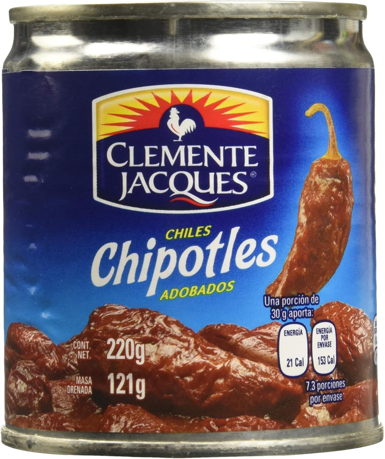 MexGrocer Clemente Jacques Chipotle Peppers in Adobo Sauce 210 g (Pack of 3)