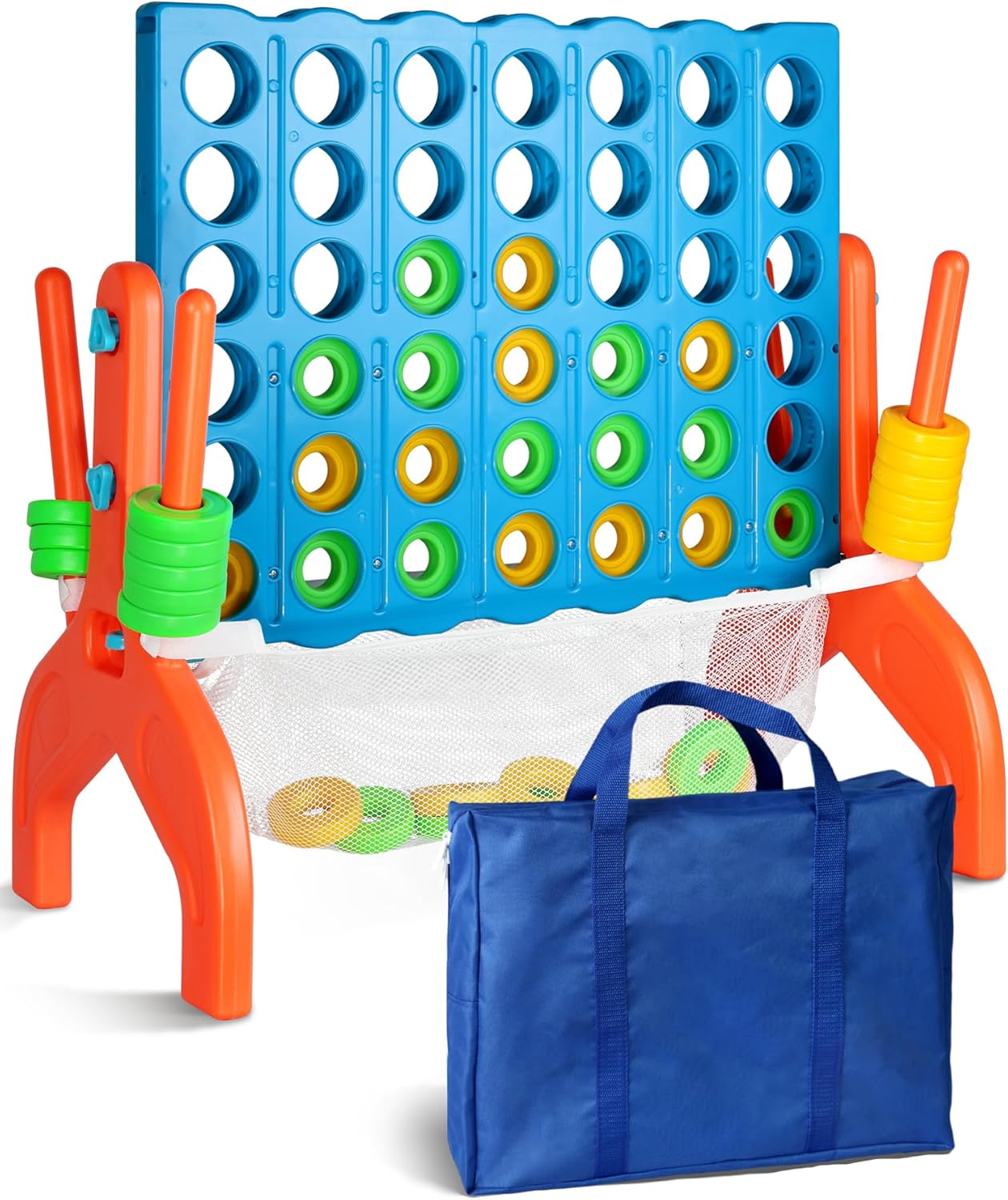 CT SPORTS Large Four in a Row Strategy Game – Premium Quality Four in a Row Game for Kids Aged 3 and Up, Perfect for Indoor and Outdoor 4 in a Row Fun, Family Gatherings, and Parties