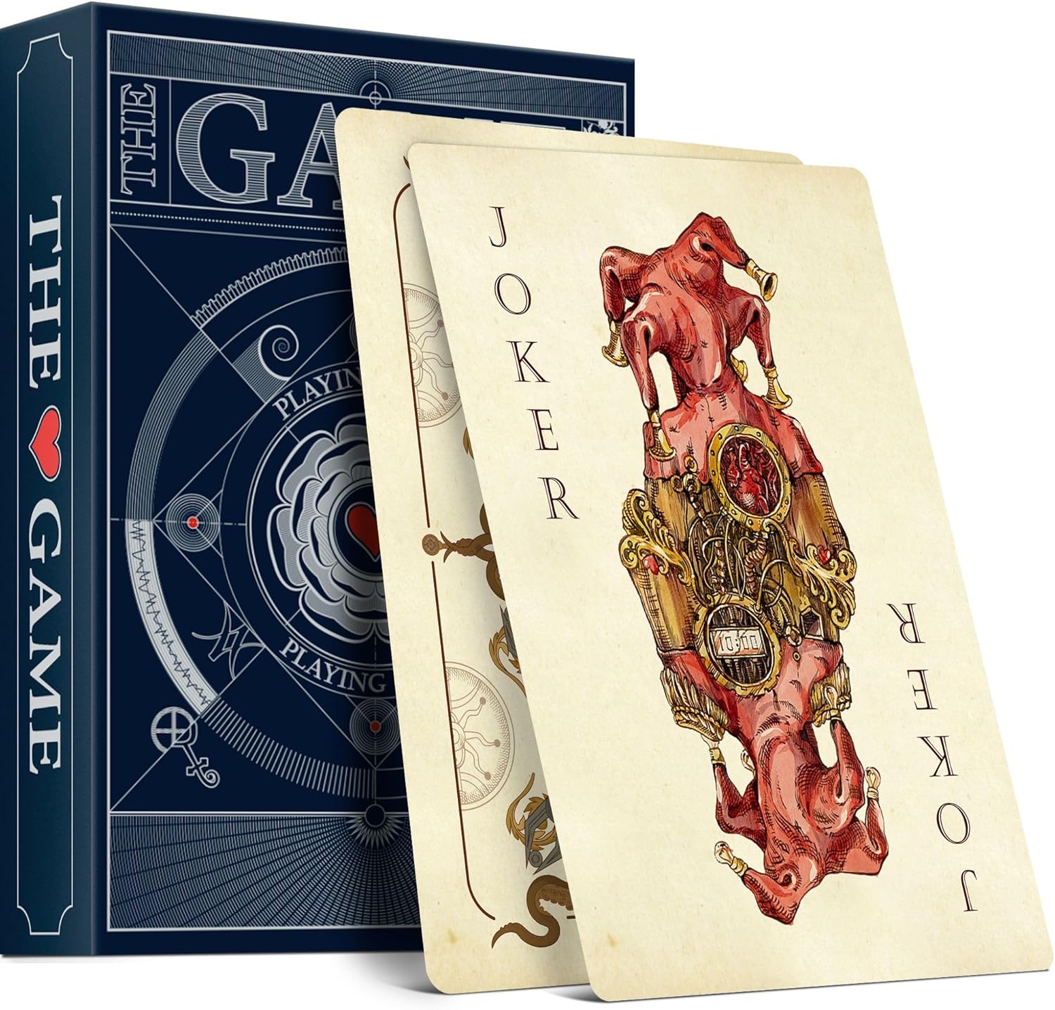 HUNGRY MINDS The Game Playing Cards Themed - Deck of 54 Professional Poker Cards - Collectible Standard Deck - Vintage Card Game