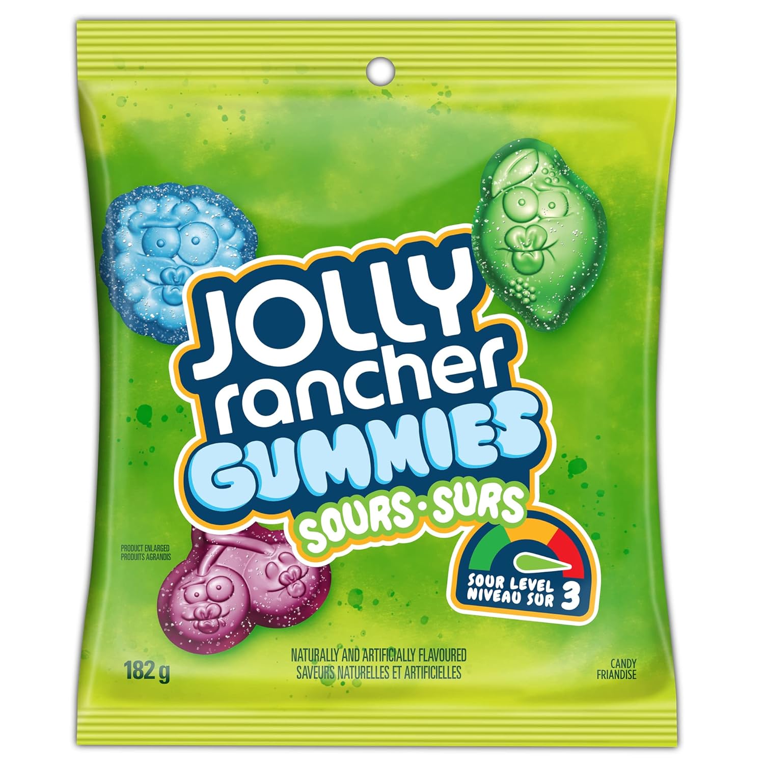 Jolly Rancher Gummies Sours, Original Flavors, 182g/6.4 oz. (Imported from Canada)