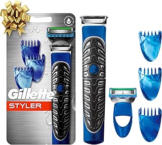 Gillette Styler: Beard Trimmer, Men's Razor & Edger, All Purpose Styler, All-in-one Tool, Shave, Trim & Edge, Waterproof, Fusion Razors for Men / Styler, with 3 Comb Attachments