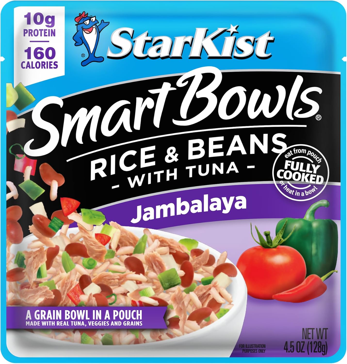 StarKist Smart Bowls Tuna, Rice and Beans, Jambalaya, 4.5 oz Pouch