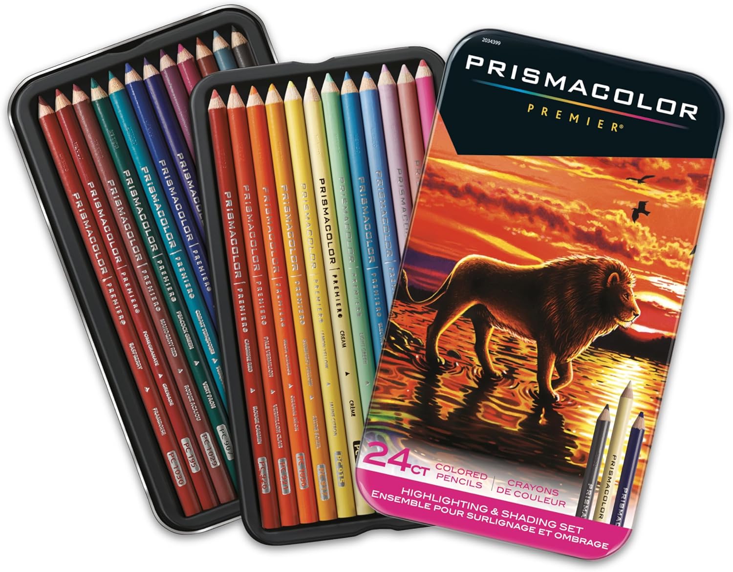 Prismacolor Premier Soft Core Colored Pencils, Vibrant Highlighting and Shading Set, Pack of 24