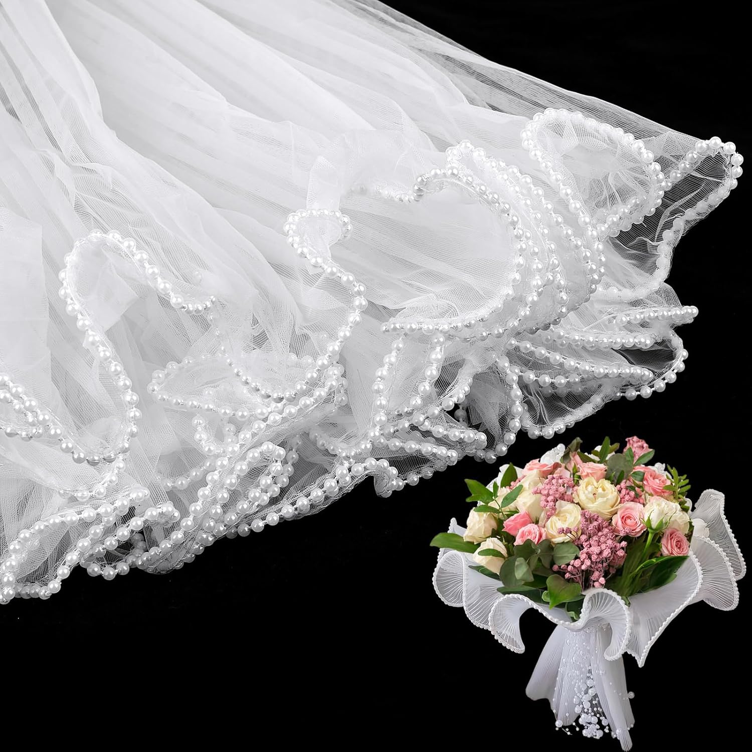 4.37 Yards Bouquet Wrapping Paper, Flower Wrapping Paper Pearl Edge, Floral Paper for DIY Crafts, Party Favor Decor, Florist Supplies, Wedding, Party, Gift Packaging