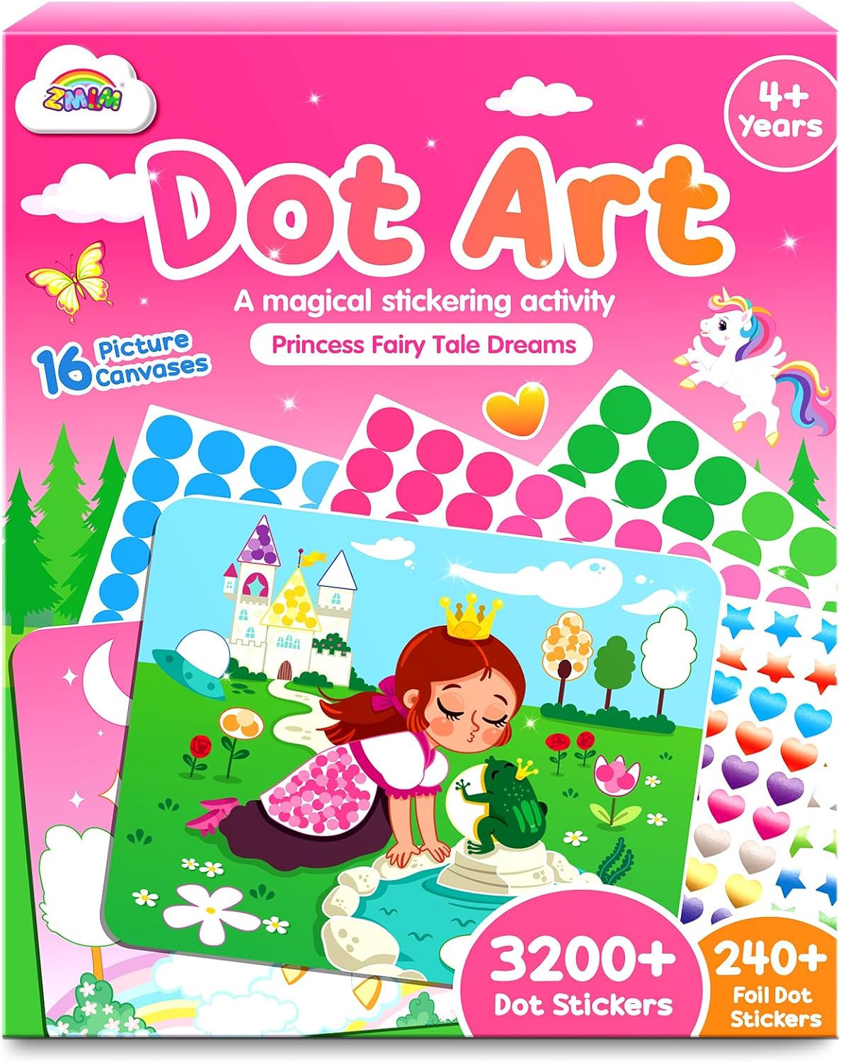 ZMLM Dot Sticker Arts and Crafts Activity Kit for Kids Ages 3-7 | Educational Fine Motor Skills Toys | Easter Basket Stuffers & Travel Toys | Birthday Gifts for Toddlers Girls Boys
