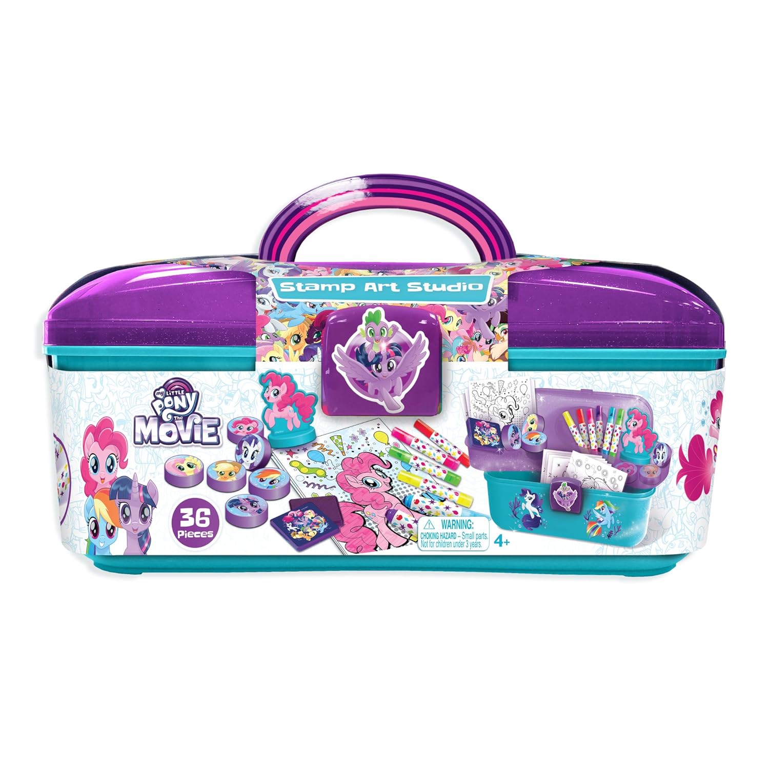 Canal Toys My Little Pony Twilight Sparkle Stamp Art Set 36-Piece Stamp and Color Set - Activity Sheets and Double-Tip Markers for Kids