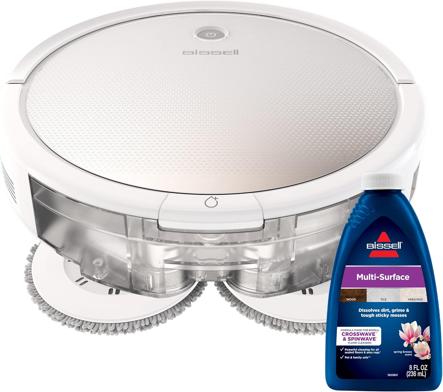 Bissell SpinWave Pet Robot, 2-in-1 Wet Mop and Dry Robot Vacuum, WiFi Connected with Structured Navigation, 3347