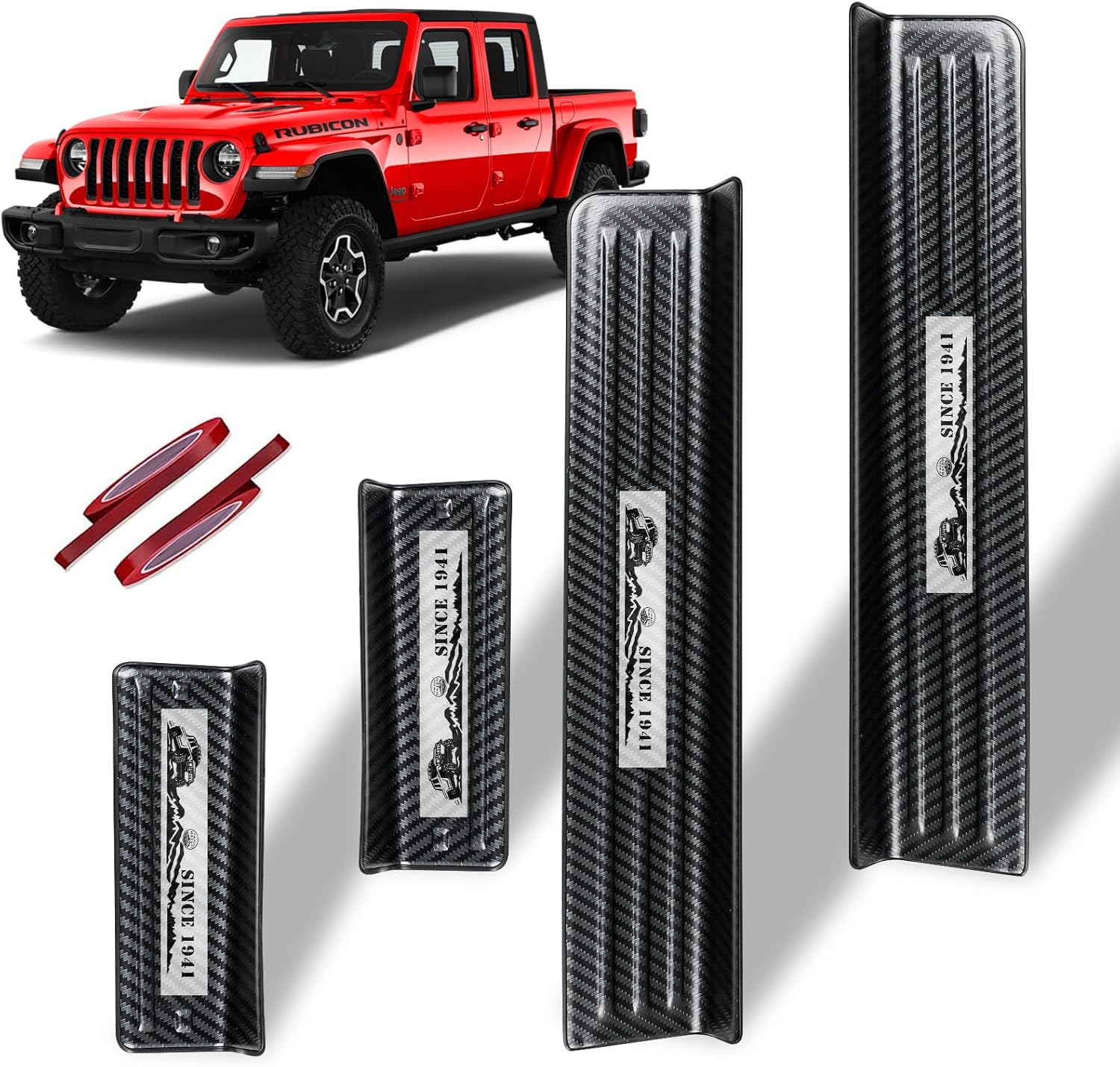 Rowa 304 Stainless Steel Door Sill Guards Specifically Designed for Gladiator, Compatible with Jeep Gladiators 2018-2025