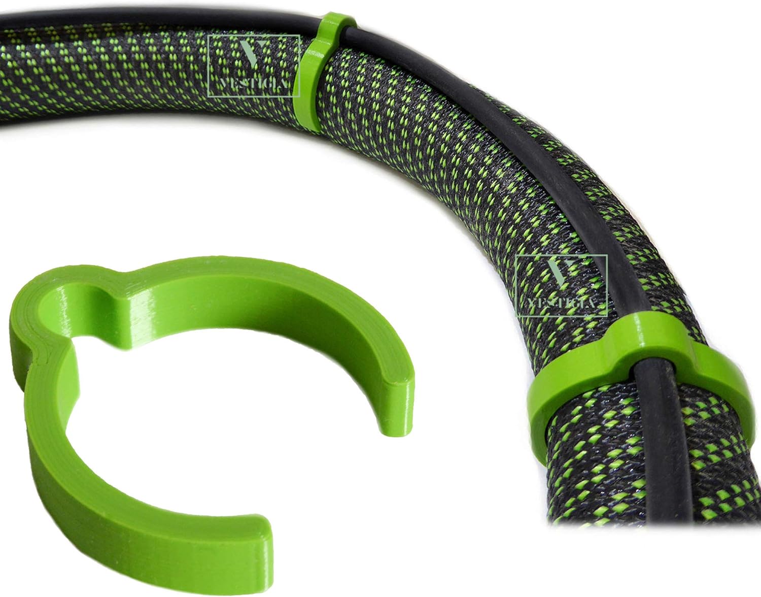 Vestigia® - Cable Hose Clips Compatible with Festool CT CTL Mini/Midi Makita Bosch Dust Extractor Hose 33/35mm ID27 Wire Clips Smooth Antistatic Suction (ID27, Green)