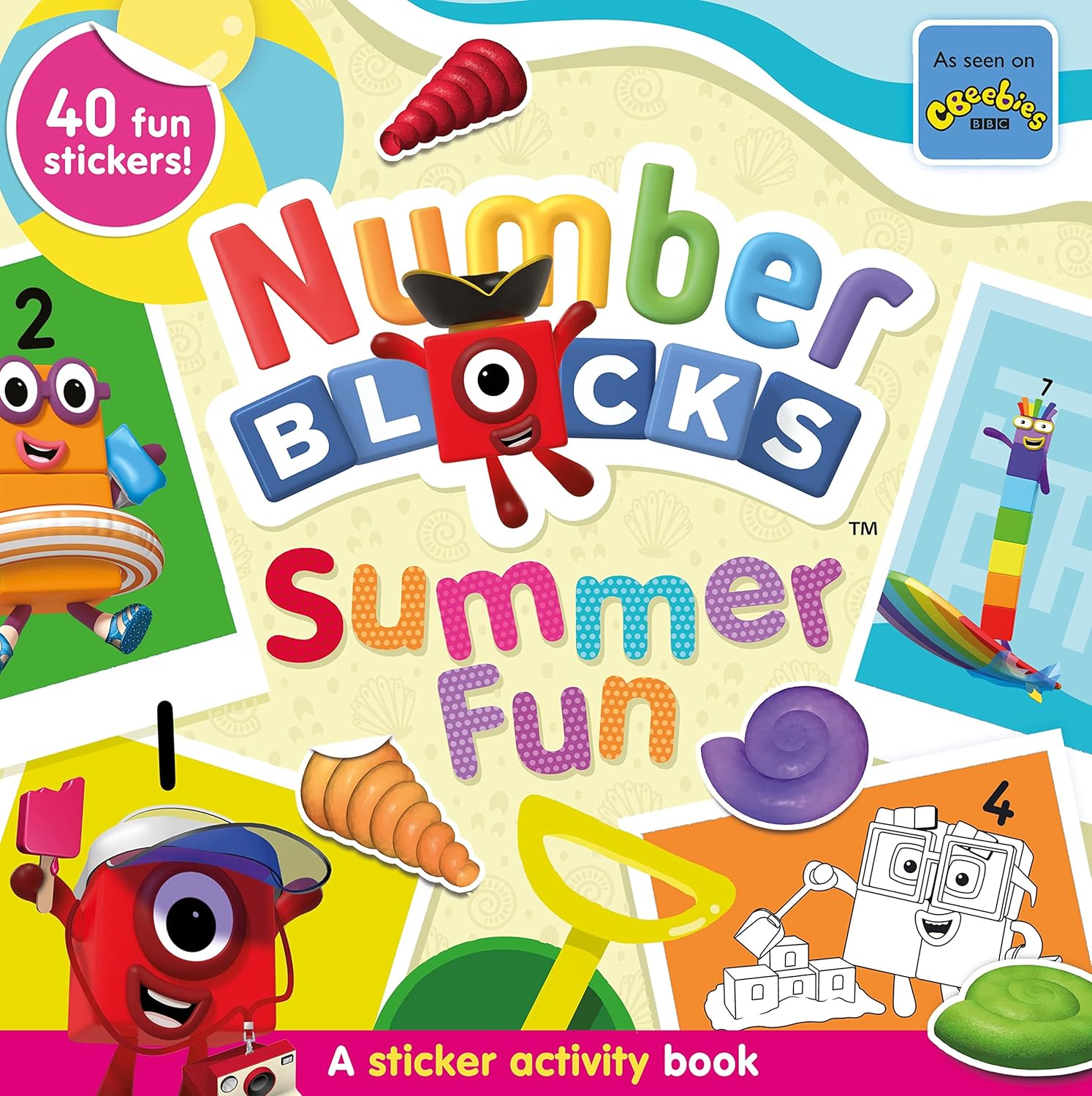 Numberblocks Summer Fun: A Sticker Activity Book - Quizzes, Puzzles, Fun Games for Preschool Age 3-6 (Numberblock Sticker Books)