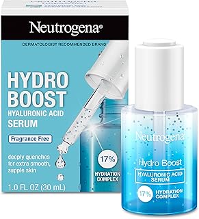 Neutrogena Hydro Boost Hyaluronic Acid Serum For Face, Lightweight Daily Hydrating Serum To Revive Dry Skin, Oil-Free, Non-Comedogenic, Fragrance Free, 1 oz