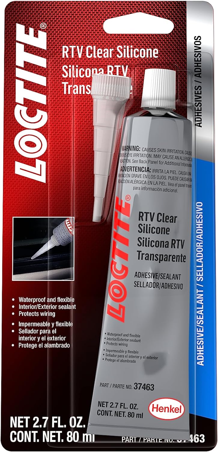 Loctite 37463 Clear RTV Silicone Adhesive/Sealant Tube - 80 ml