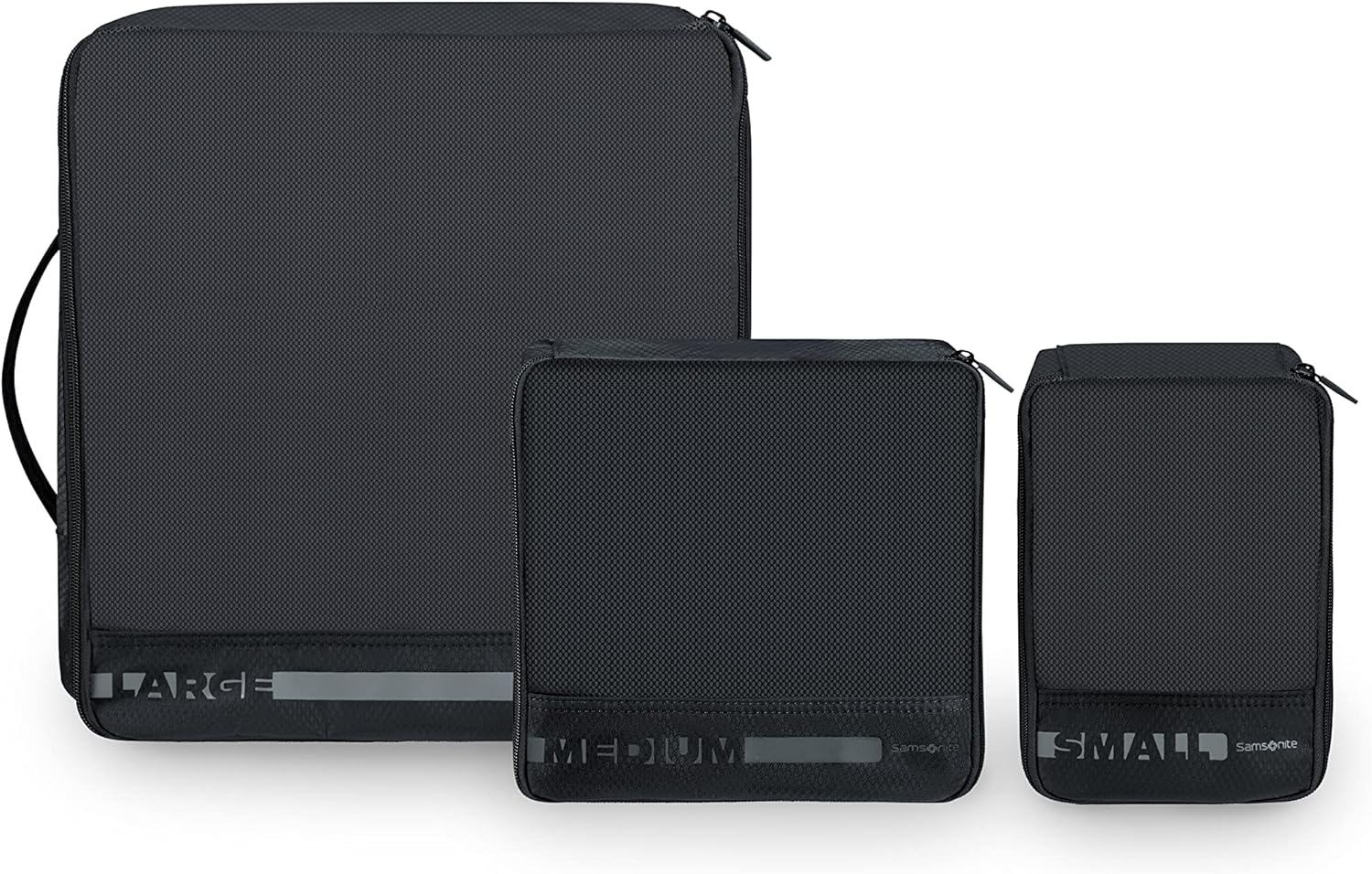 Samsonite Pack-Sized, Set of 3 Luggage Organizers, 14/22/30 cm, black (black)