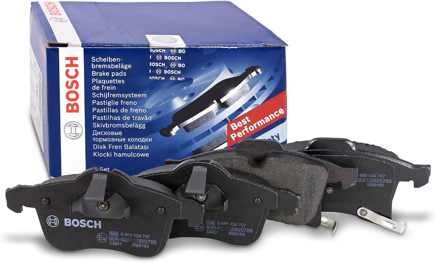 Bosch BP420 - Brake Pads Car Front Axle - Bosch Quality - Reduced Noise and Dust - ECE-R90 Certified - Copper-Free - 1 Set of 4 Pads