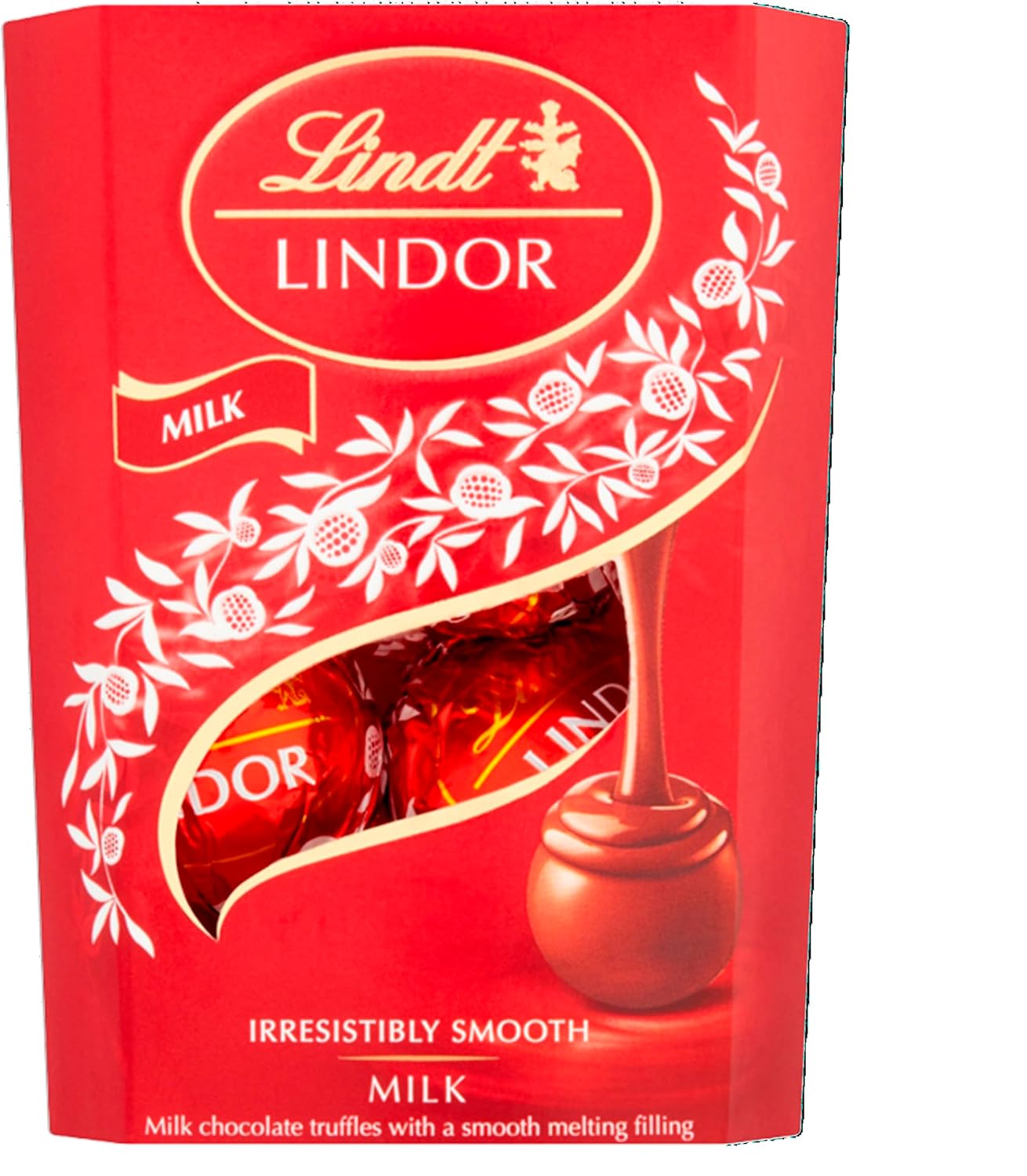 Lindt Lindor Milk Chocolate Truffles Box Small | 3 balls | 37g | Chocolate Truffles with a Smooth Melting Filling | Gift Present for Him and Her |