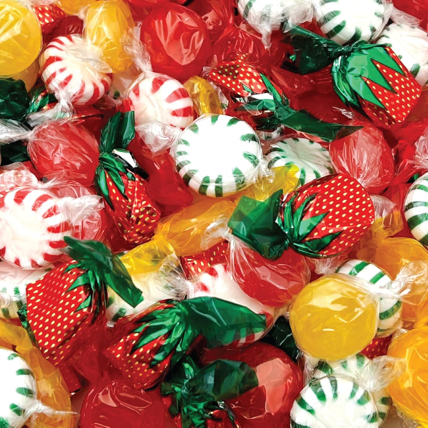Old-School Hard Candy Mix - 2 Pound Bulk Pack (About 150 Count) - Individually Wrapped