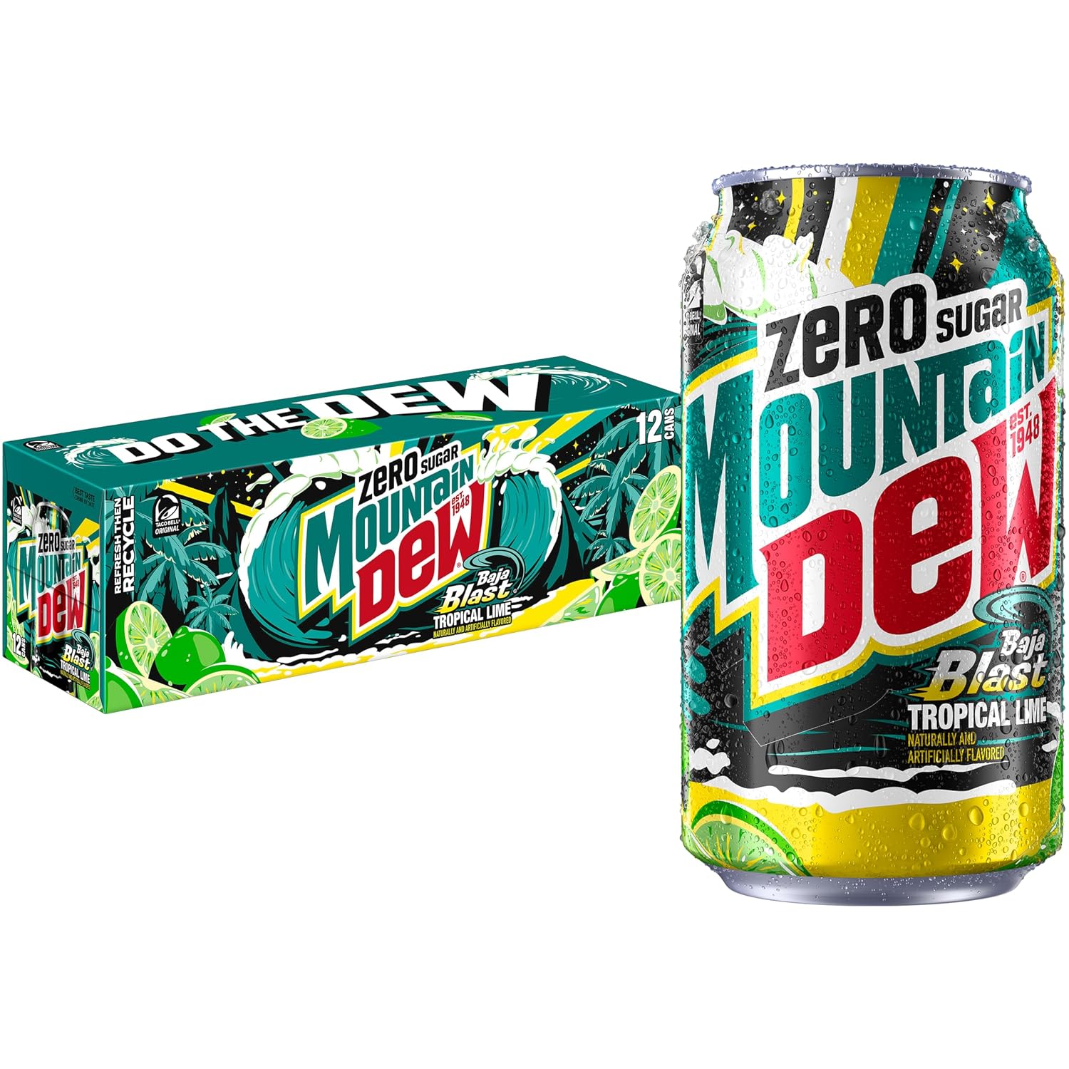 Mountain Dew Baja Blast Zero Sugar 12oz 12pk