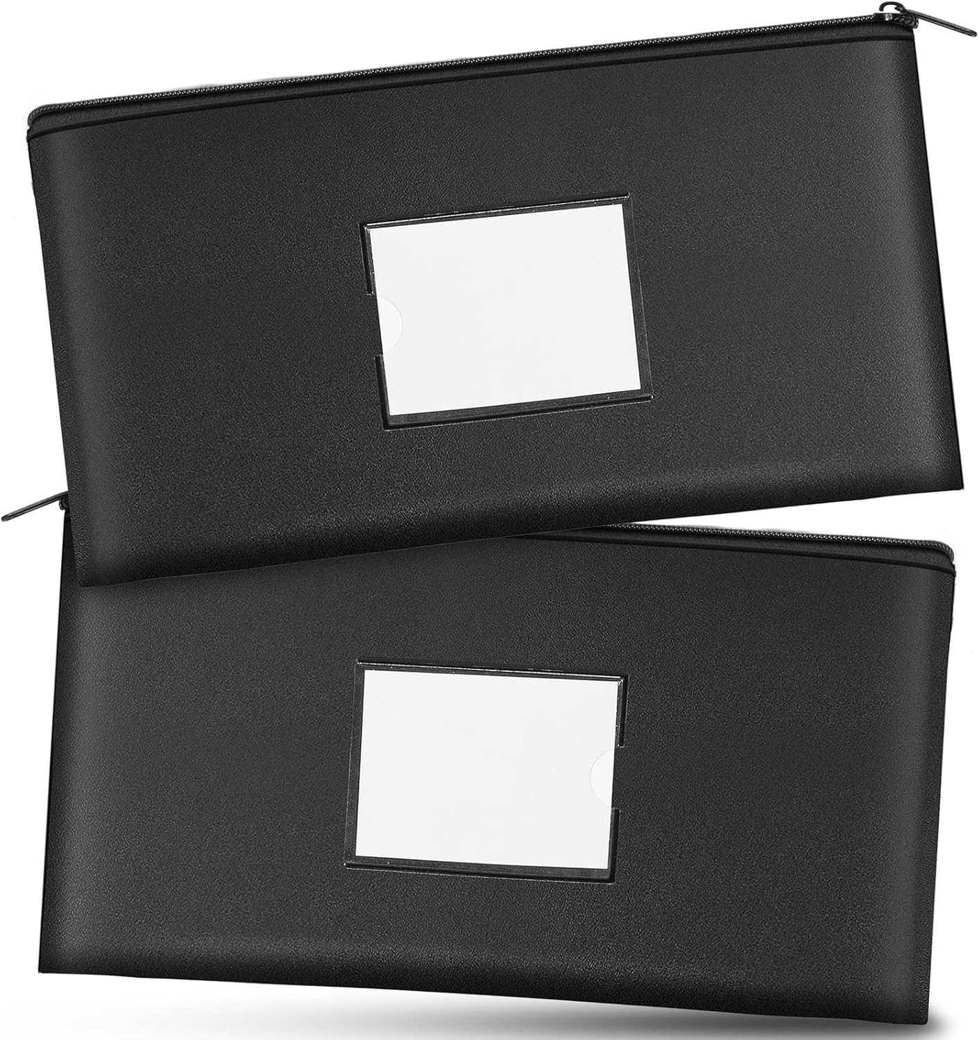Durable Security Bank Bags With Zipper - 11x6.1 Inch Money Pouch, 2 Pieces